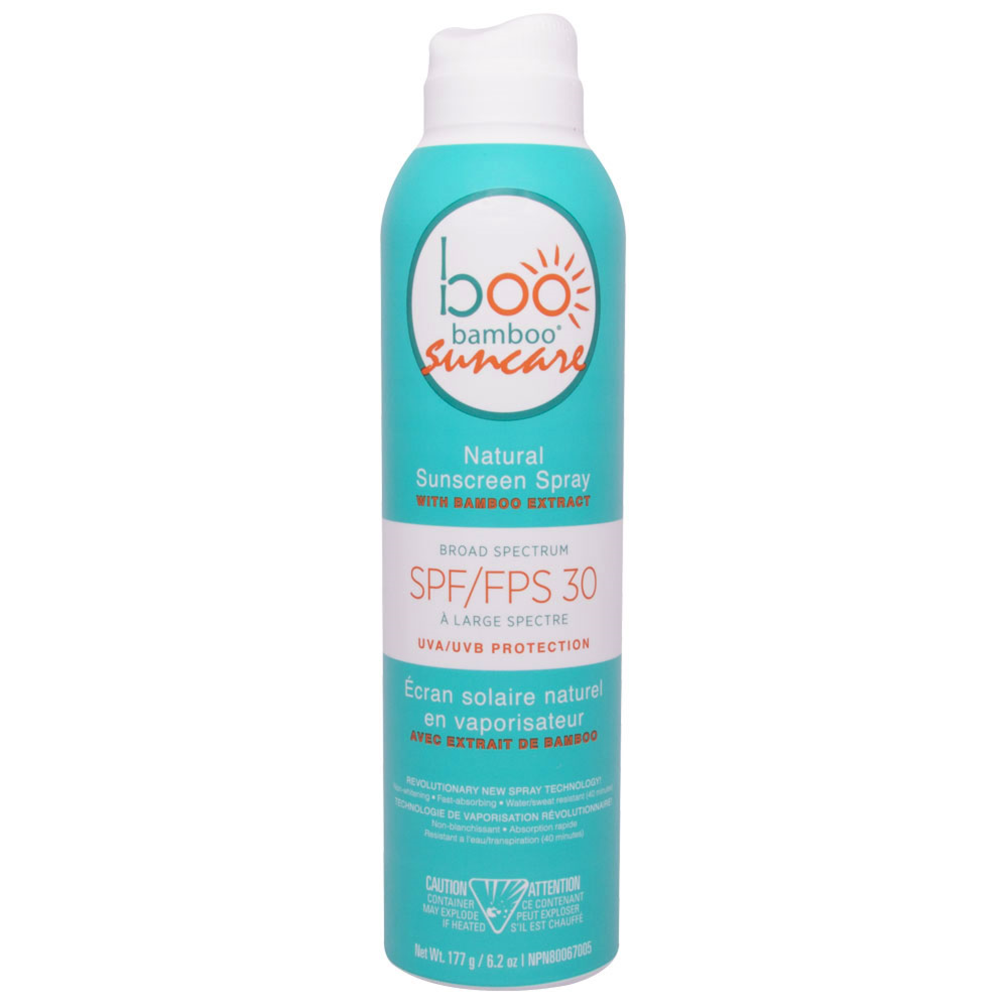 Hush Brands Boo 竹纖維 SPF 30 天然 礦物 防曬噴霧 177g 主產品圖