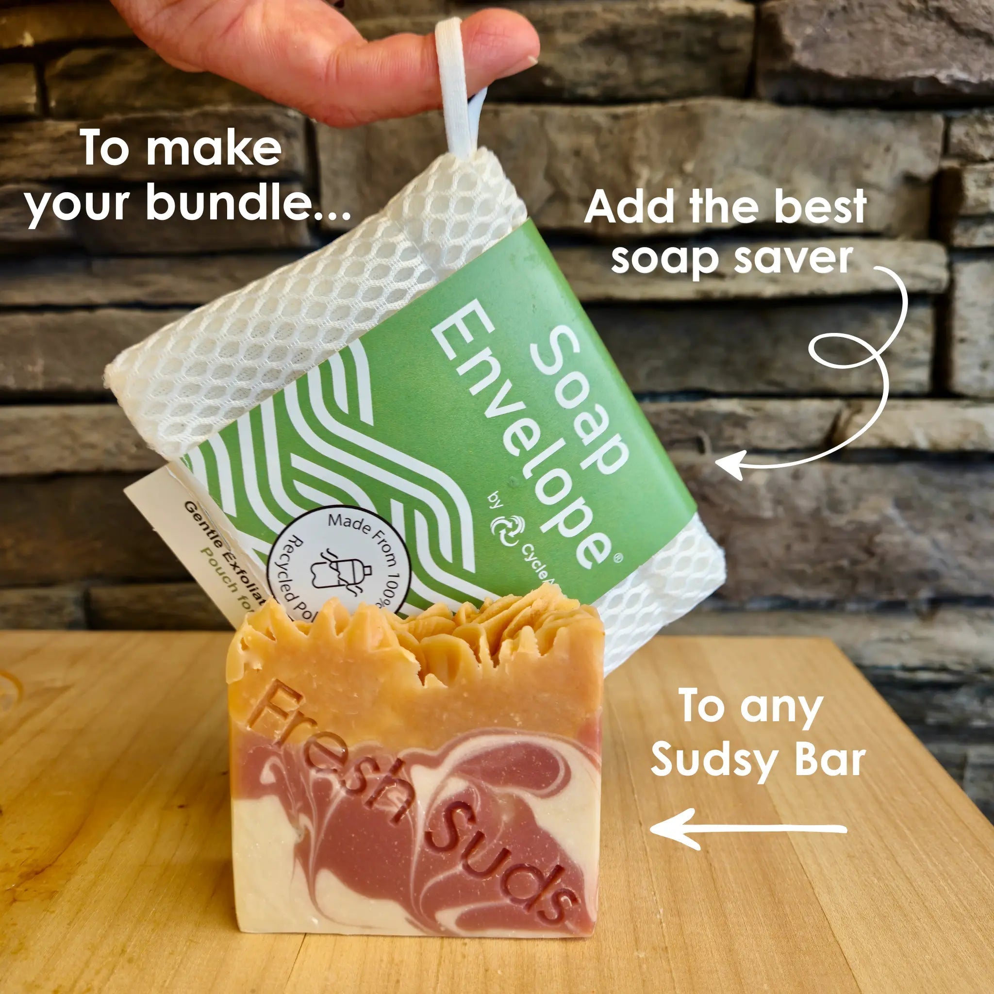 Fresh Suds Soapery 香皂收納二件套裝|Any Bar + 可重用香皂袋 主產品圖