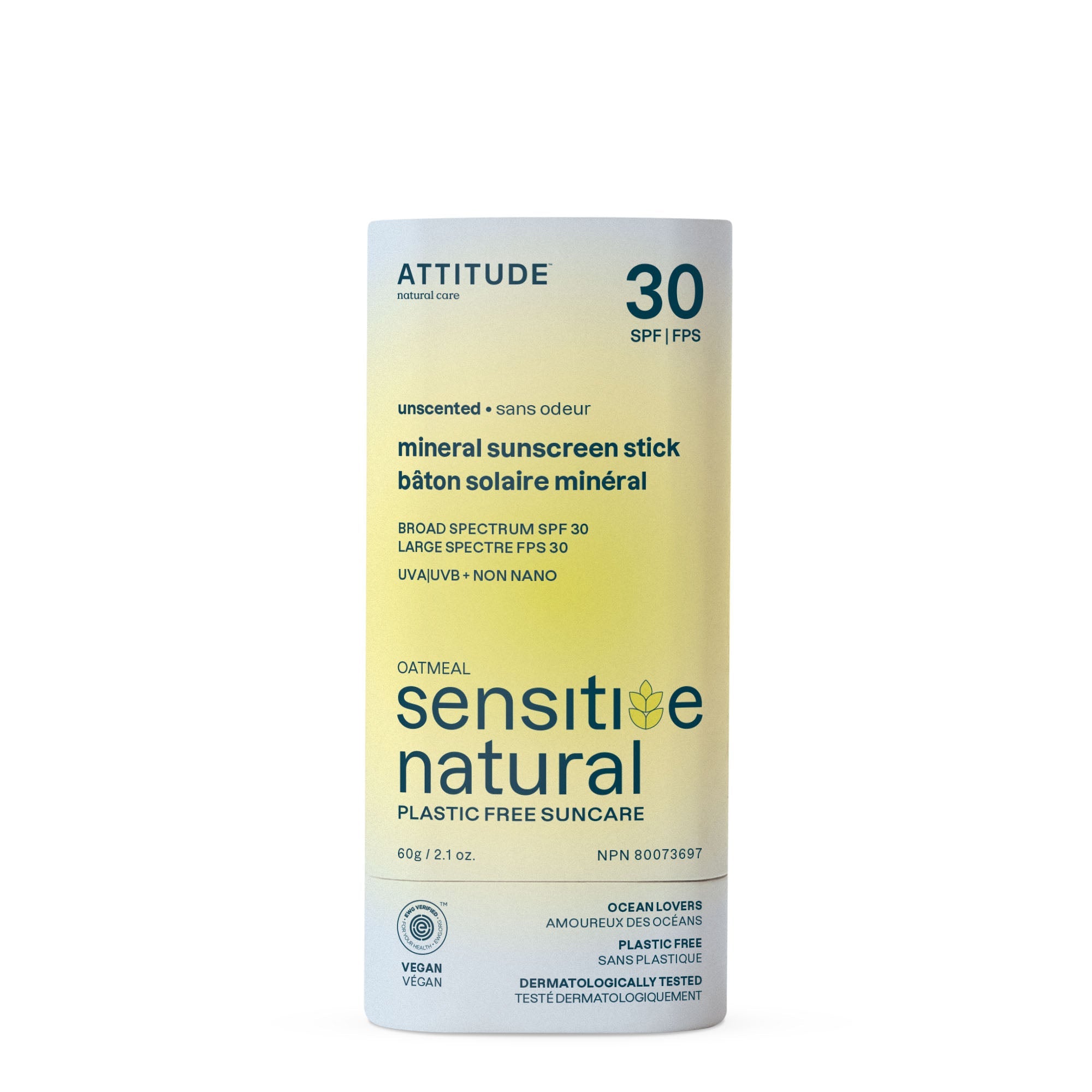 ATTITUDE Sunscreen Stick|SPF 30 敏感肌 主產品圖