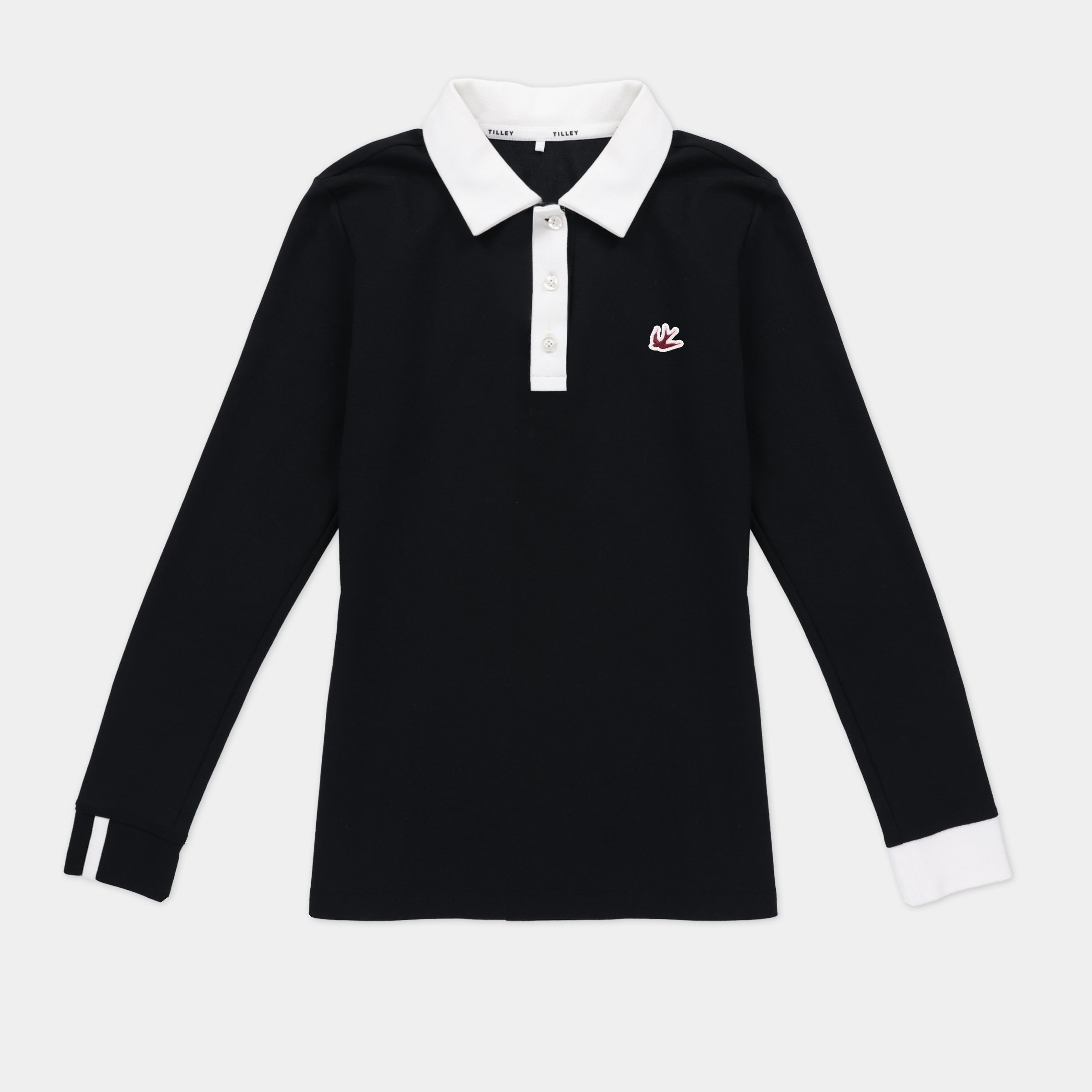 Tilley Preppy Pique 長袖 Stripe Placket Polo 恤 主產品圖