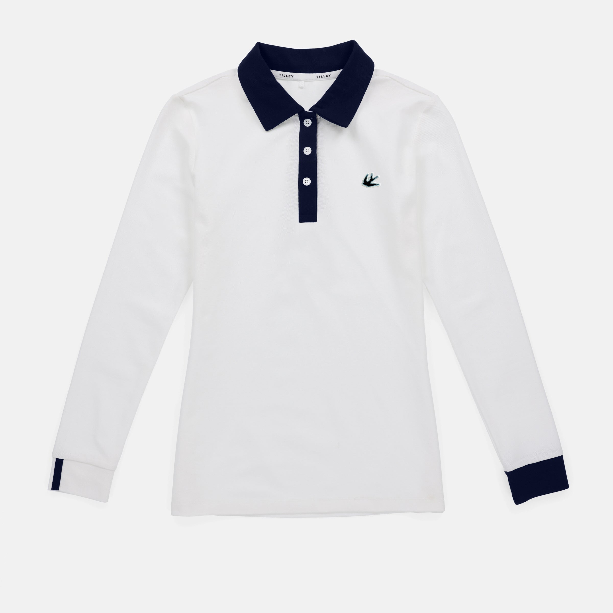 Tilley Preppy Pique 長袖 Stripe Placket Polo 恤 主產品圖