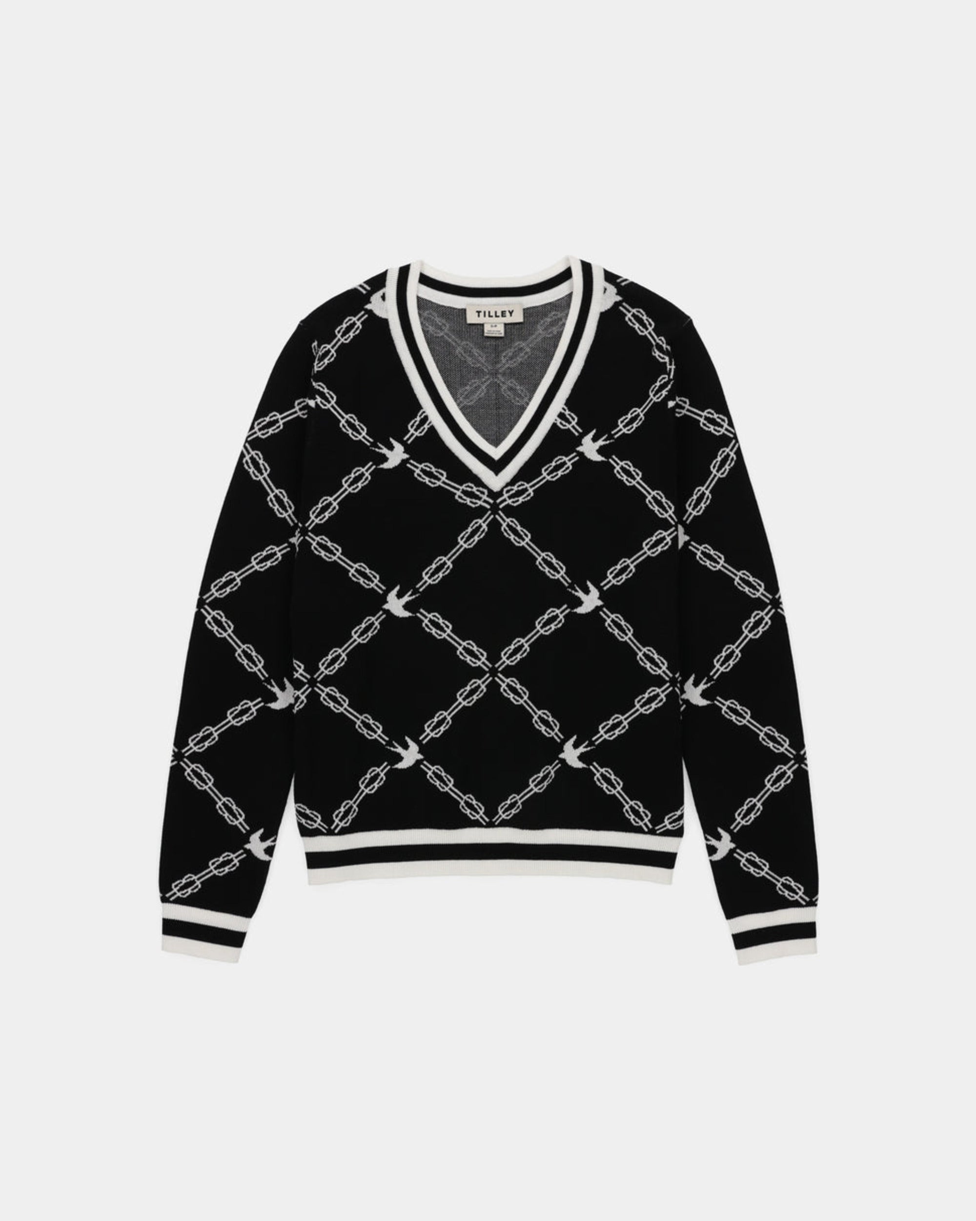 Tilley Birdie Links V 領 Jacquard 毛衣 主產品圖
