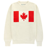 Province of Canada 加拿大國旗米白色純棉針織毛衣(男女同款)|產品主圖