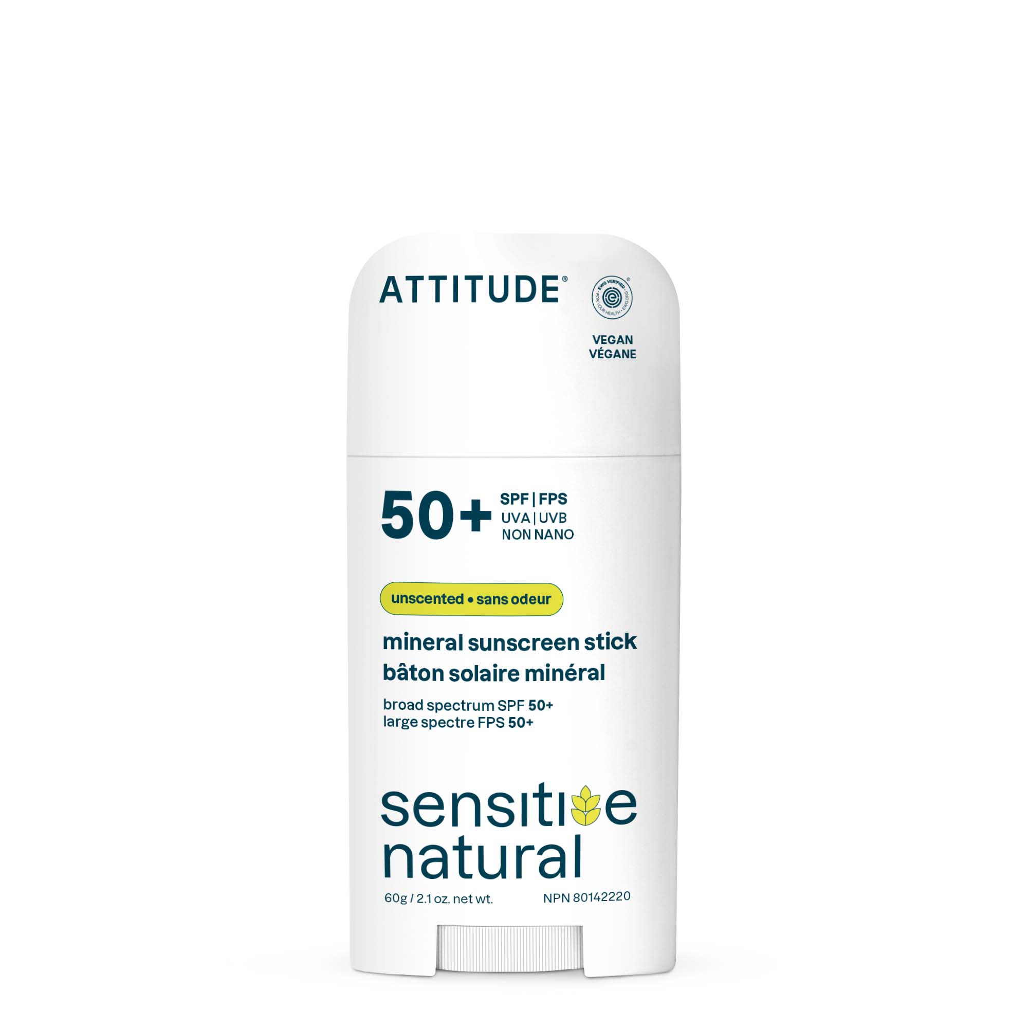 ATTITUDE 礦物 Sunscreen Stick|SPF 50 敏感肌 主產品圖