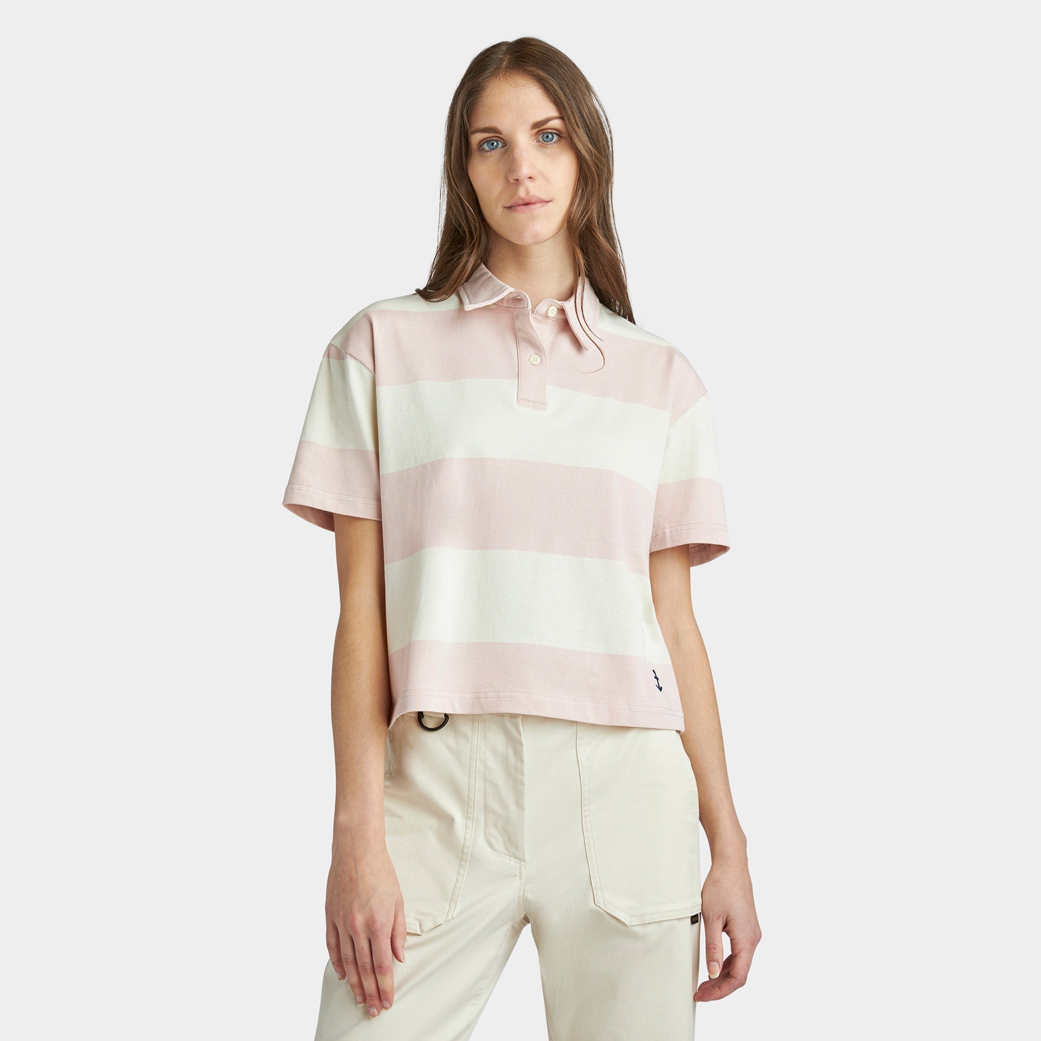 Tilley Stripe Marine Cropped Polo 恤 產品細節圖 2