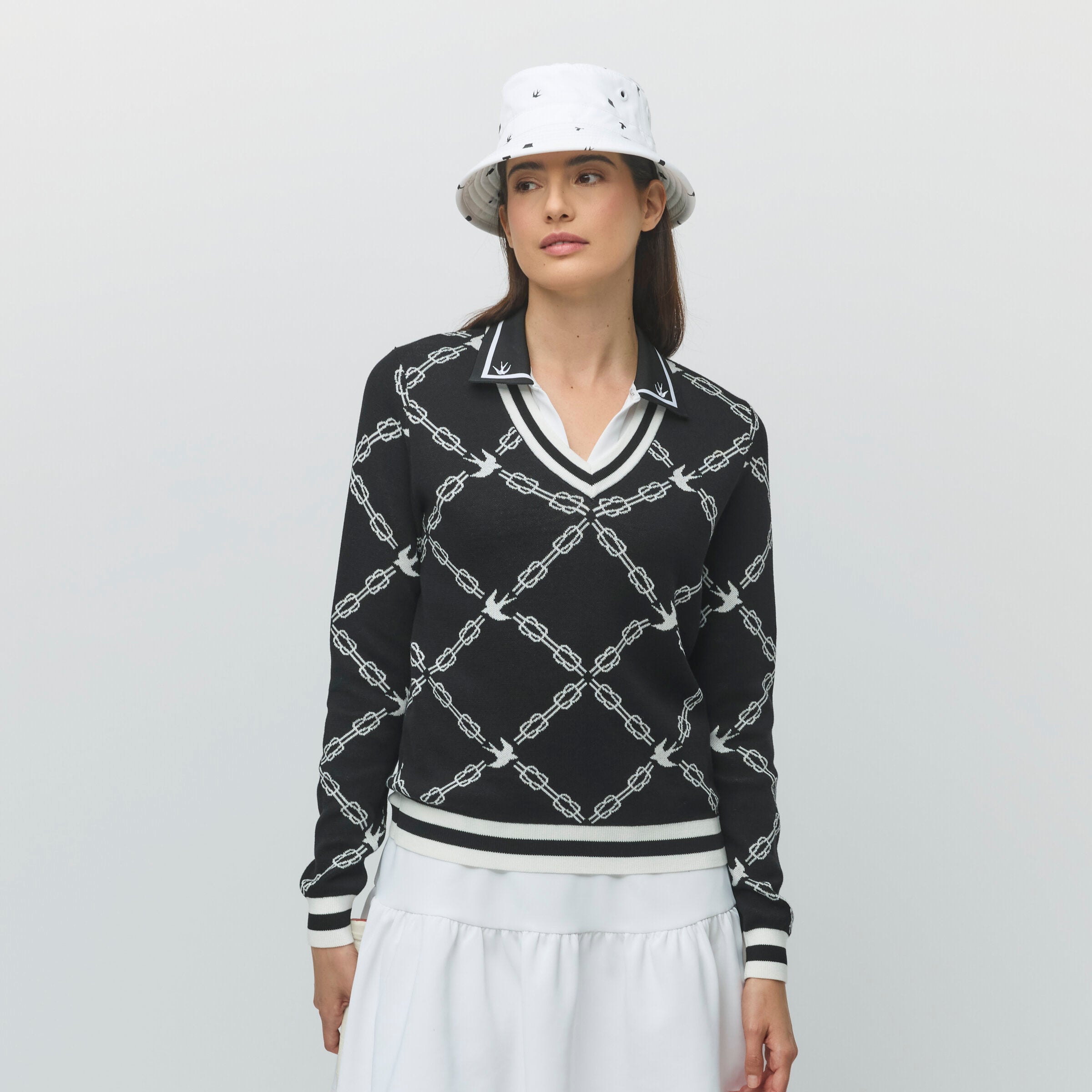 Tilley Birdie Links V 領 Jacquard 毛衣 產品細節圖 2