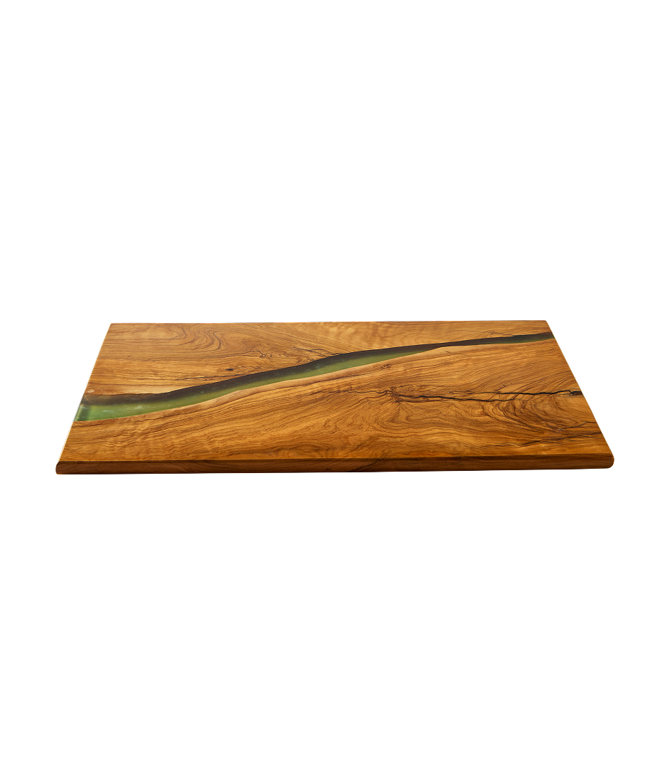 Crate 61 Organics Olive Wood & Resin River 砧板 產品細節圖 2