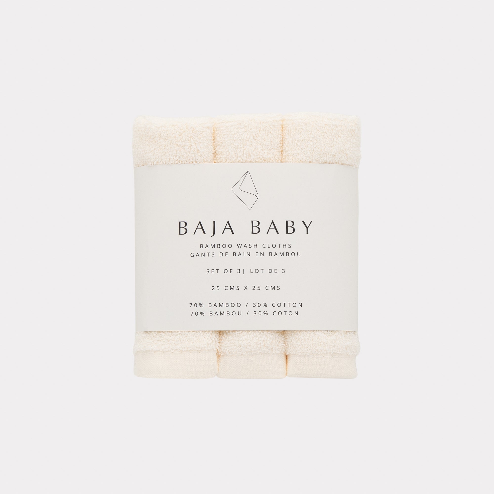 Baja Baby 竹棉洗面巾 3件裝|產品及款式圖片 2