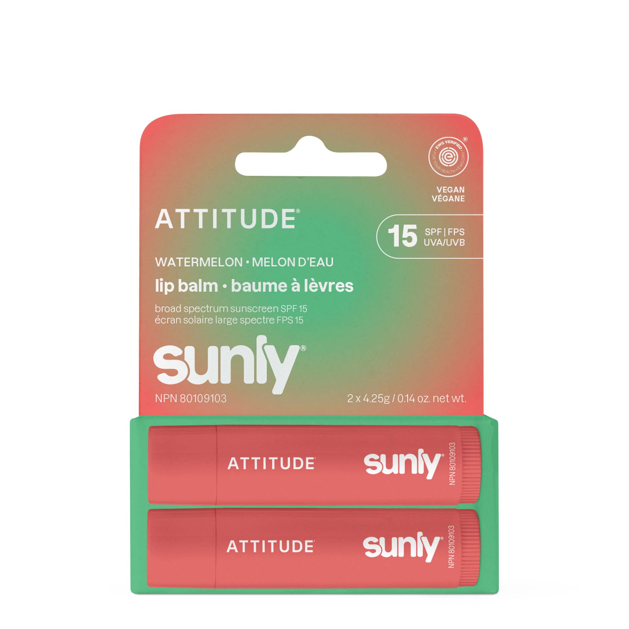ATTITUDE 潤唇膏 雙件裝|SPF 15 產品細節圖 2