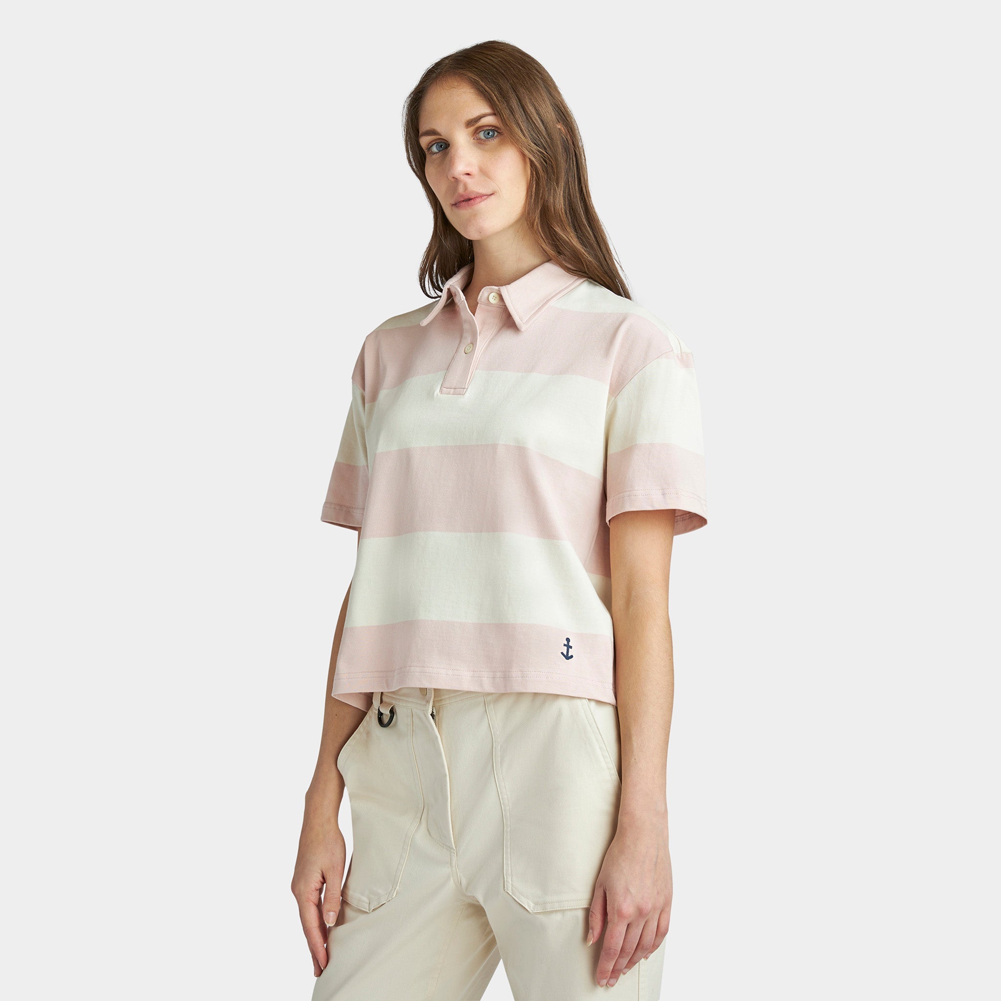 Tilley Stripe Marine Cropped Polo 恤 產品細節圖 3