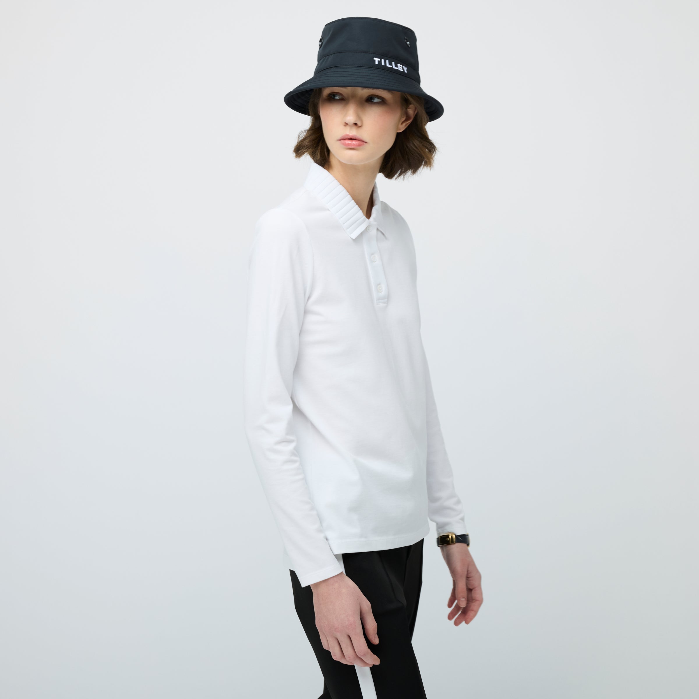 Tilley 長袖 Pleated Collar Polo 恤 產品細節圖 3