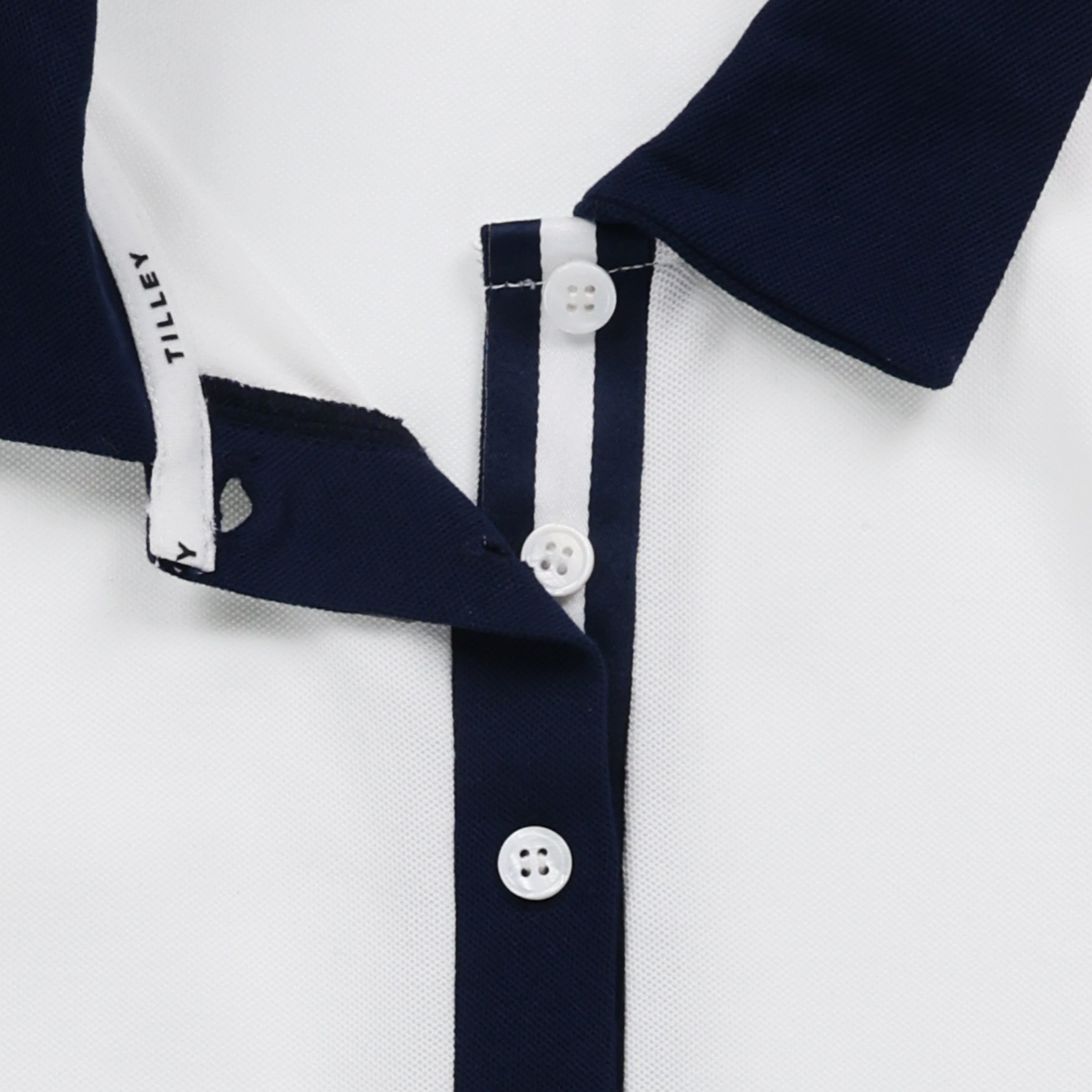 Tilley Preppy Pique 長袖 Stripe Placket Polo 恤 產品細節圖 3