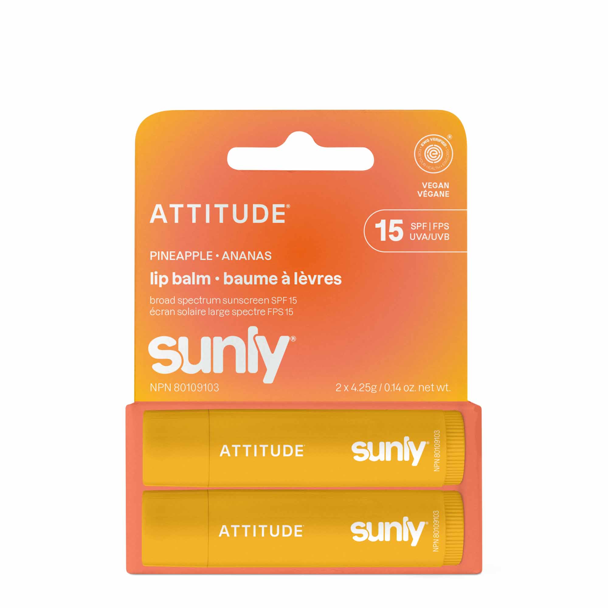 ATTITUDE 潤唇膏 雙件裝|SPF 15 產品細節圖 3