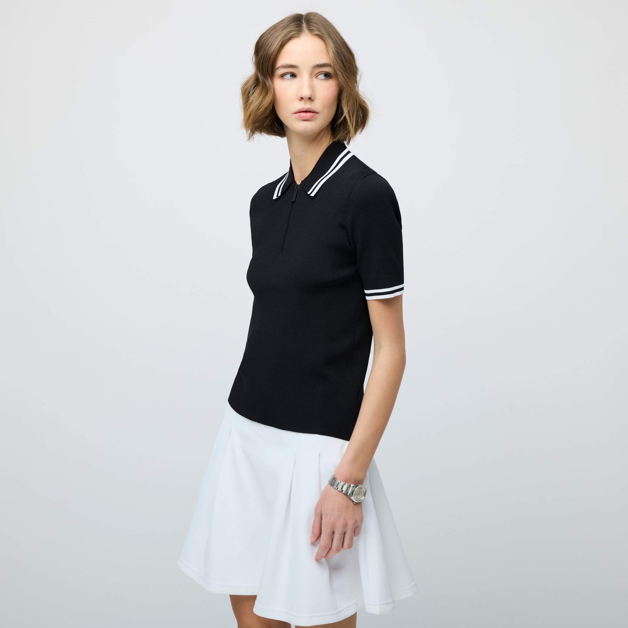 Tilley Stripe Zip Polo 恤 產品細節圖 4