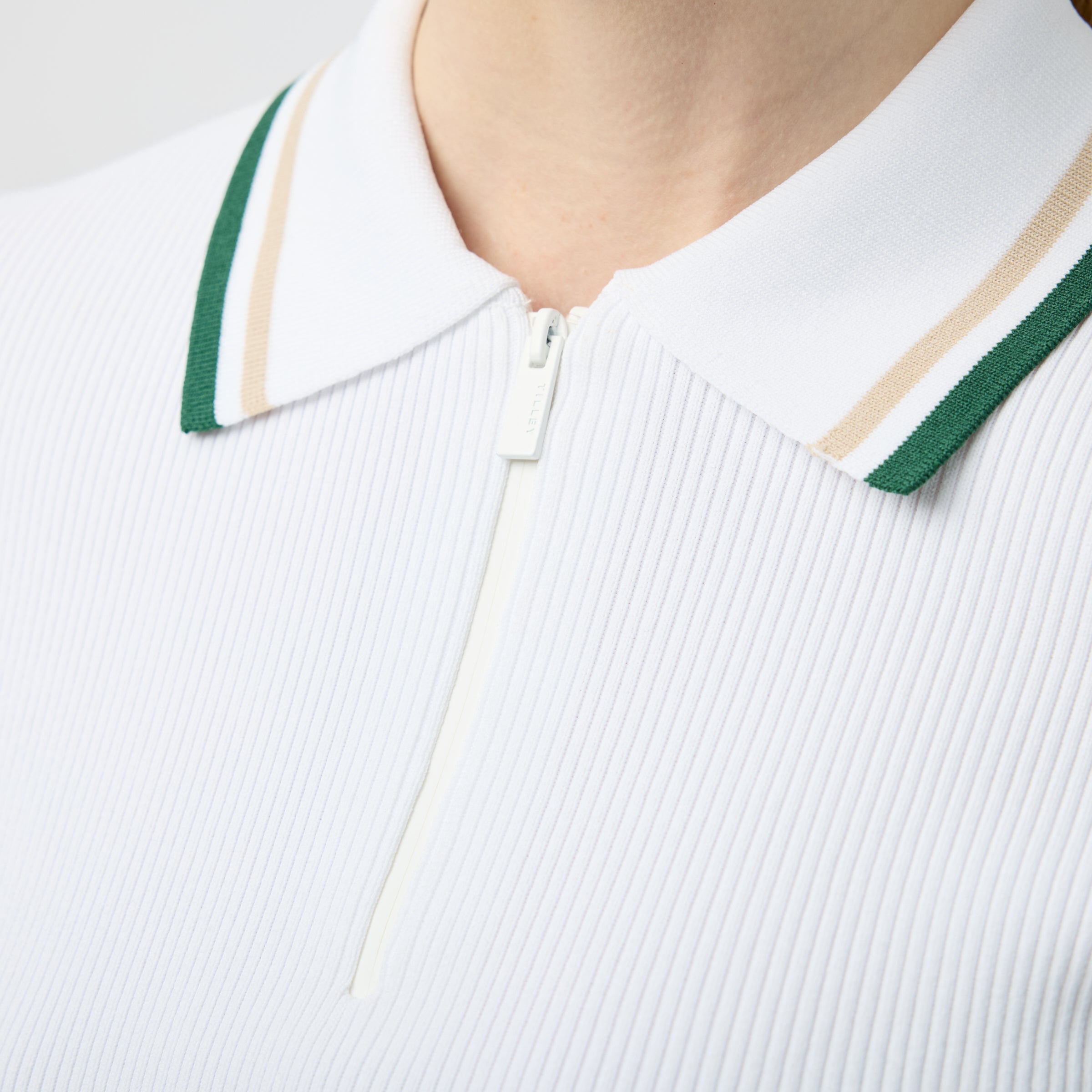 Tilley Stripe Zip Polo 恤 產品細節圖 5