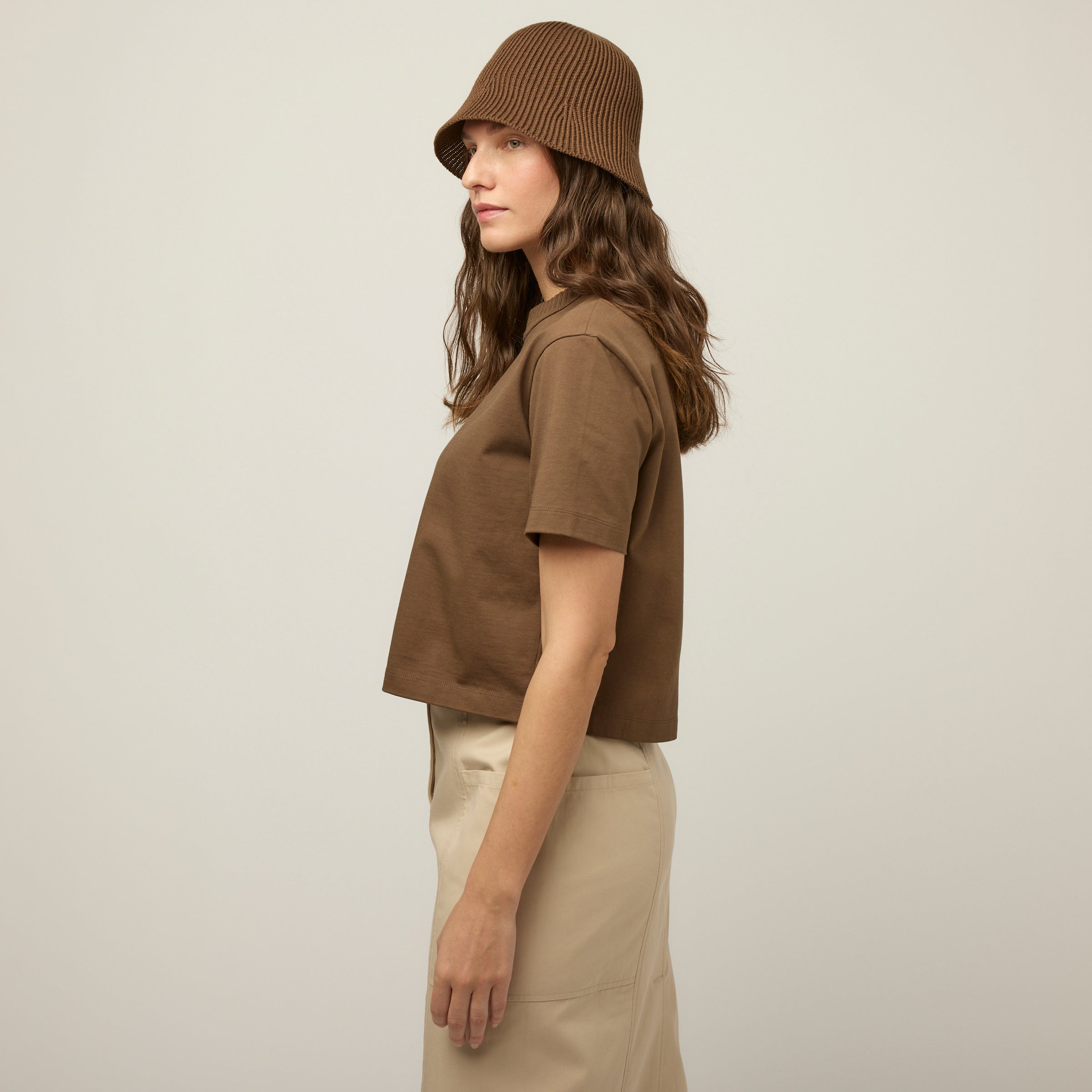 Tilley Rib Neckline Cropped T 恤 產品細節圖 8