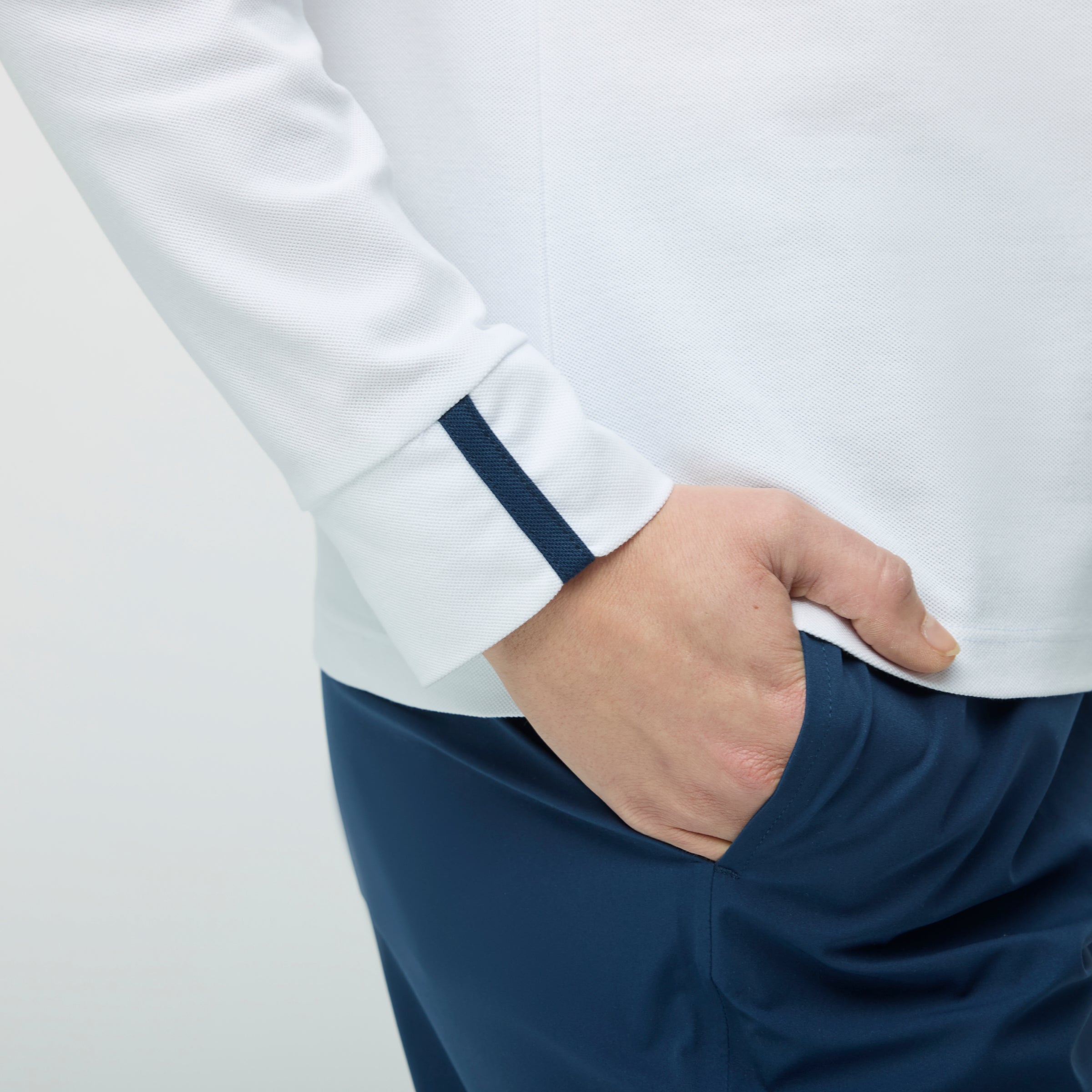 Tilley Preppy Pique 長袖 Stripe Placket Polo 恤 產品細節圖 9