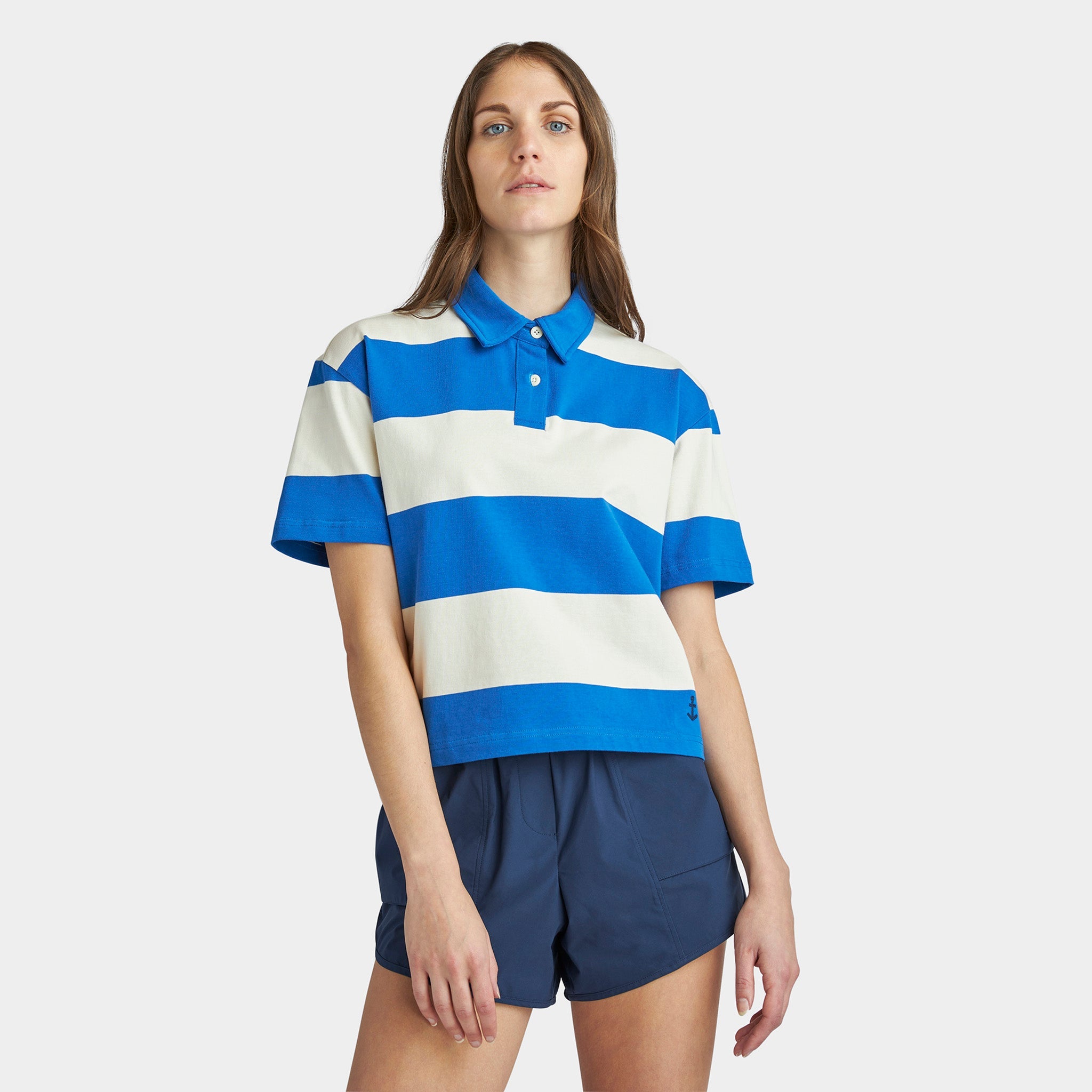 Tilley Stripe Marine Cropped Polo 恤 產品細節圖 10