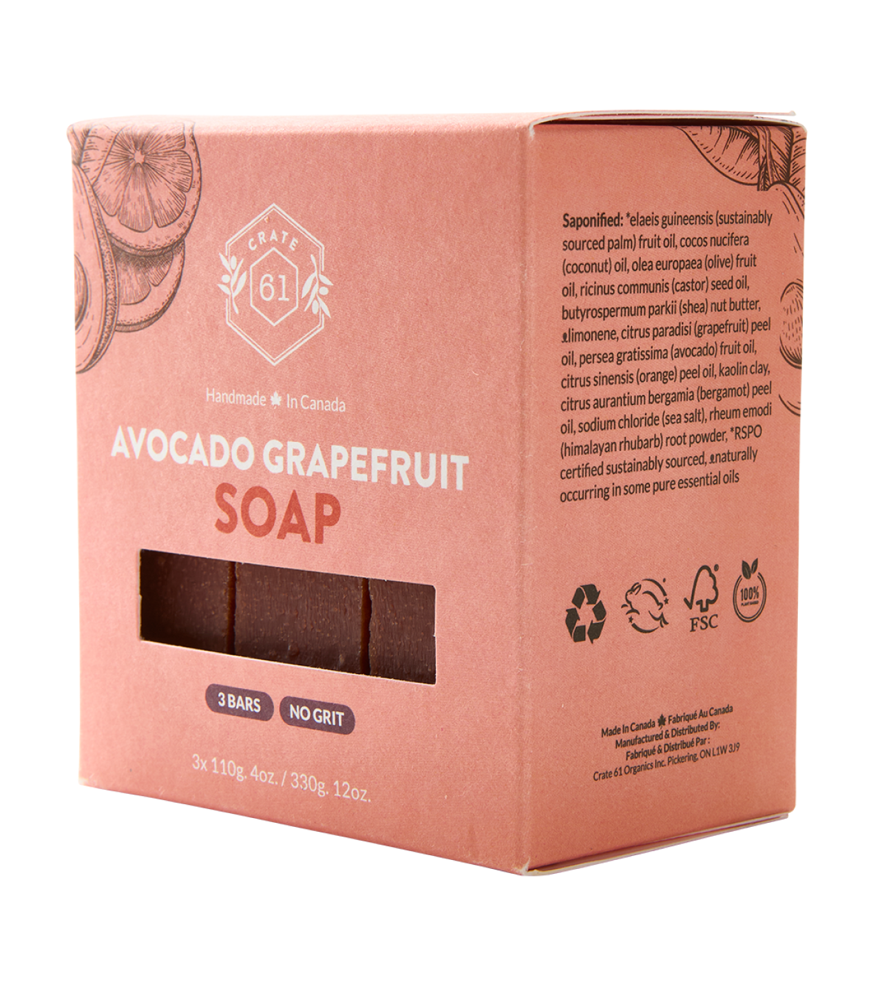 Crate 61 Organics Avocado Grapefruit 手工皂 產品細節圖 10