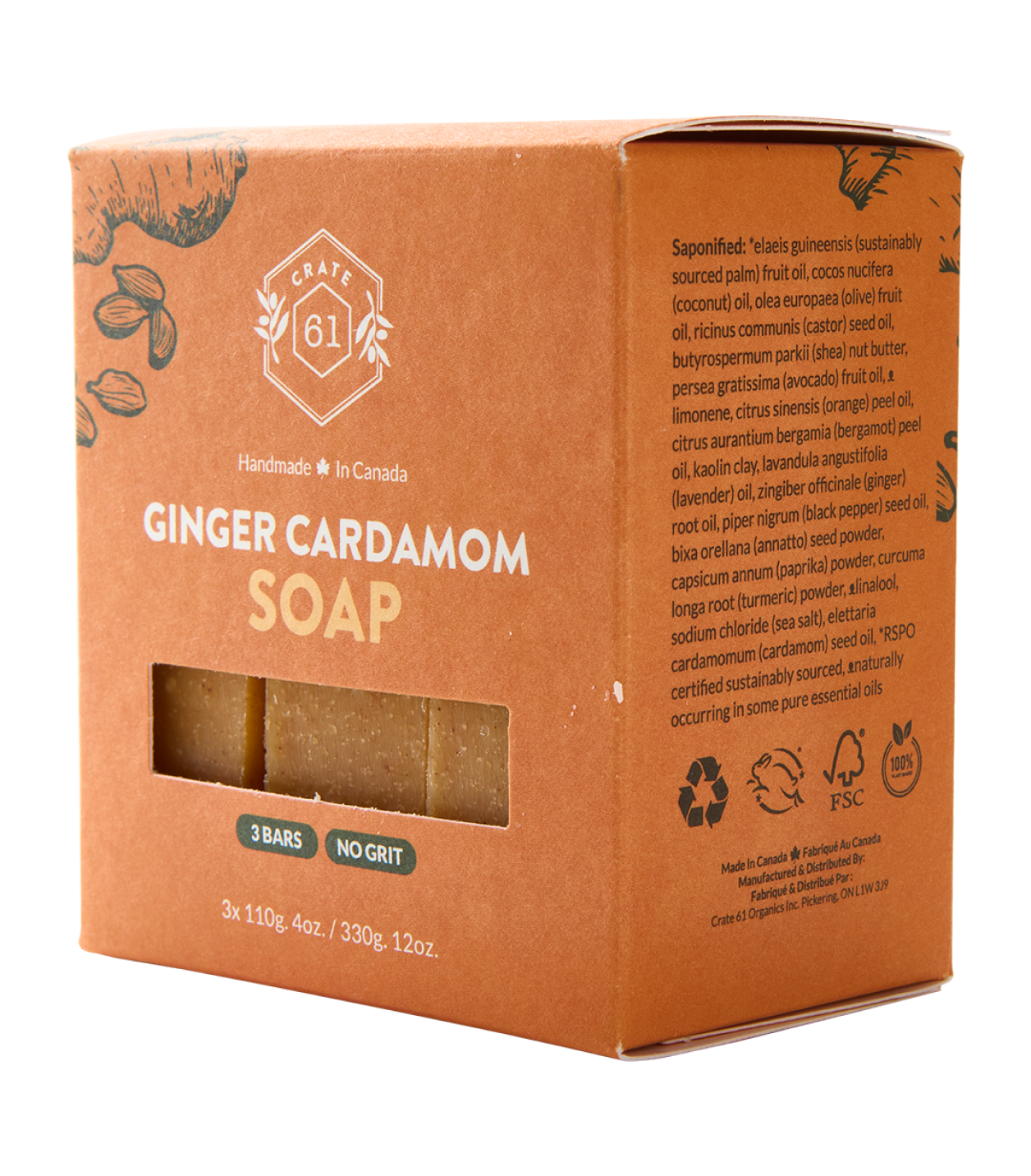 Crate 61 Organics Ginger & Cardamom 手工皂 產品細節圖 10