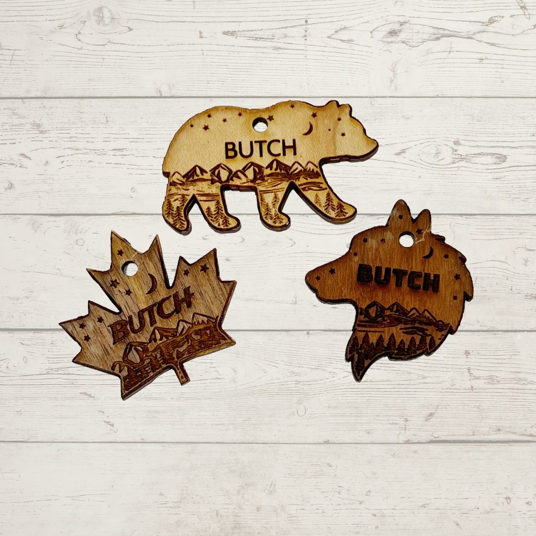 Rocky Mountain Dog Personalized Wooden Shape Dog 寵物名牌s 產品細節圖 11