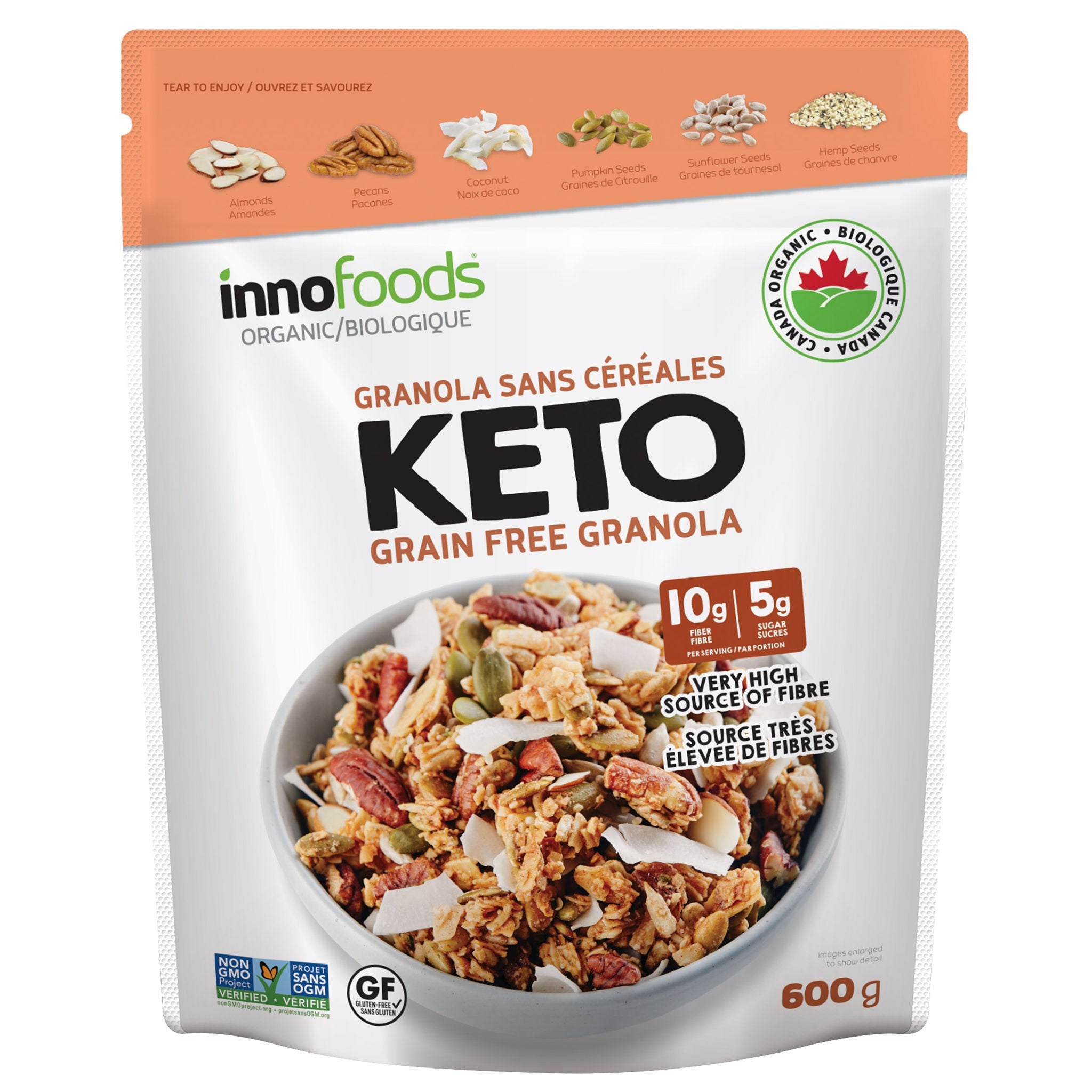 InnoFoods 有機 Keto 無穀物 Granola 燕麥脆脆 (600g) 產品圖片 1