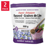 Webber Naturals 有機冷磨亞麻籽粉 Omega-3 + 膳食纖維 (900g x 2包) 產品圖片 1