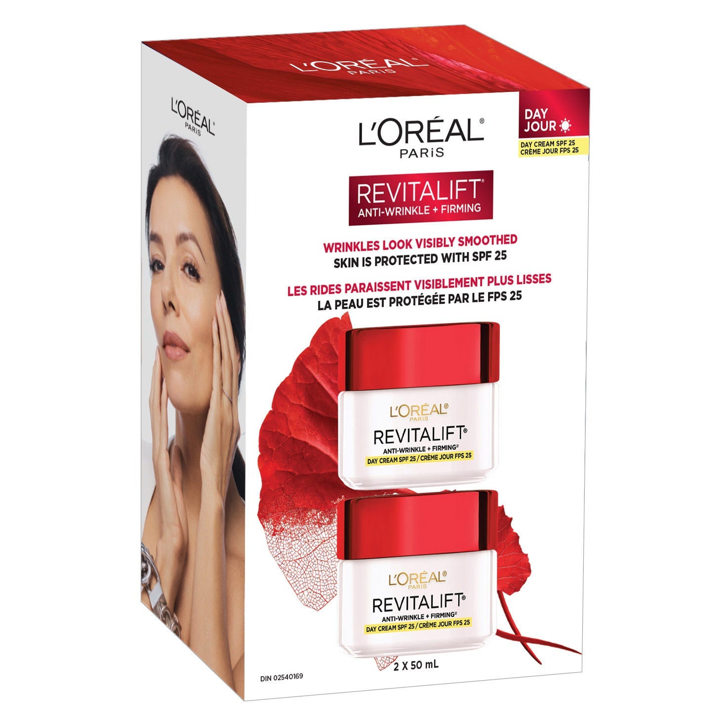 L'Oréal Paris Revitalift 抗皺緊緻日霜 SPF 25 (50mL x 2罐) 產品圖片 1