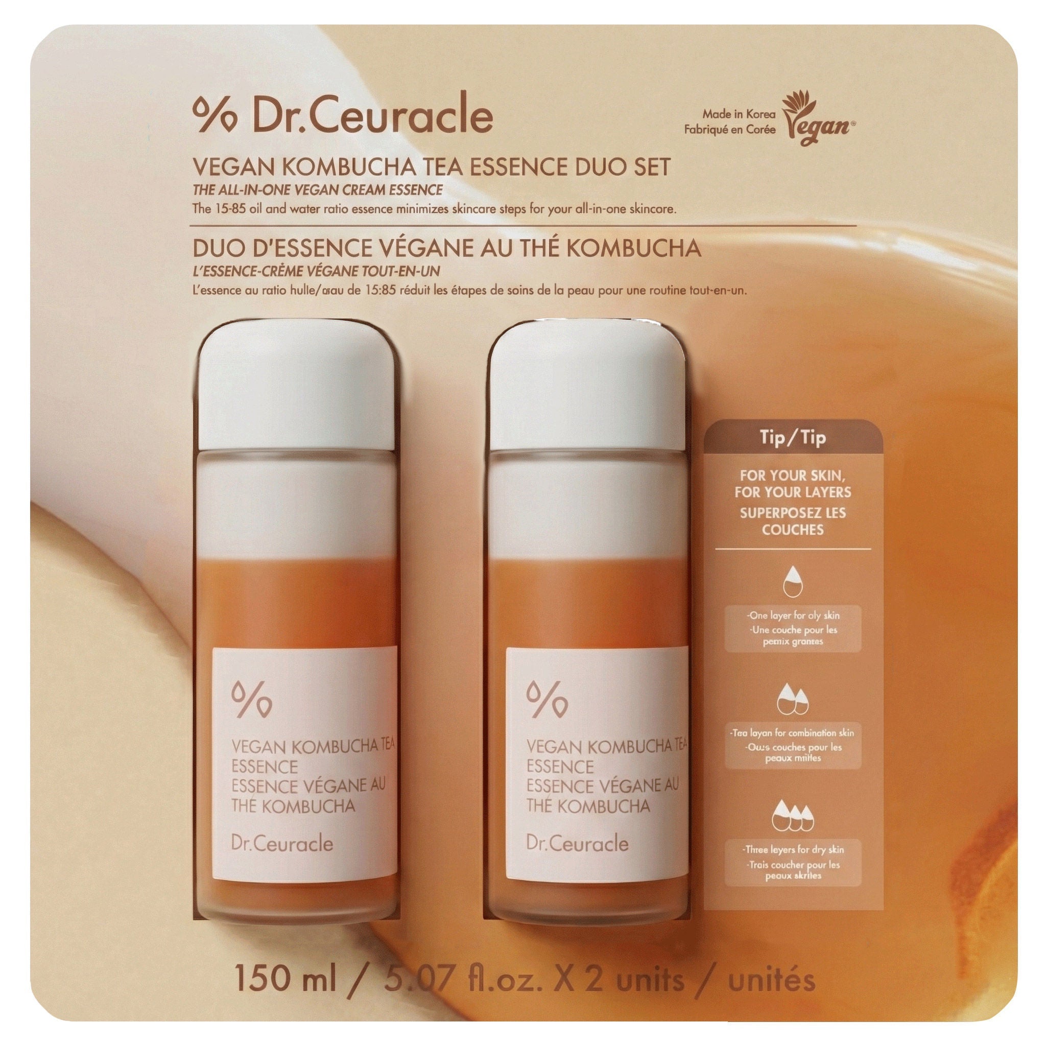 Dr. Ceuracle Kombucha Tea 紅茶菌保濕精華水 (150mL x 2支) 產品圖片 1
