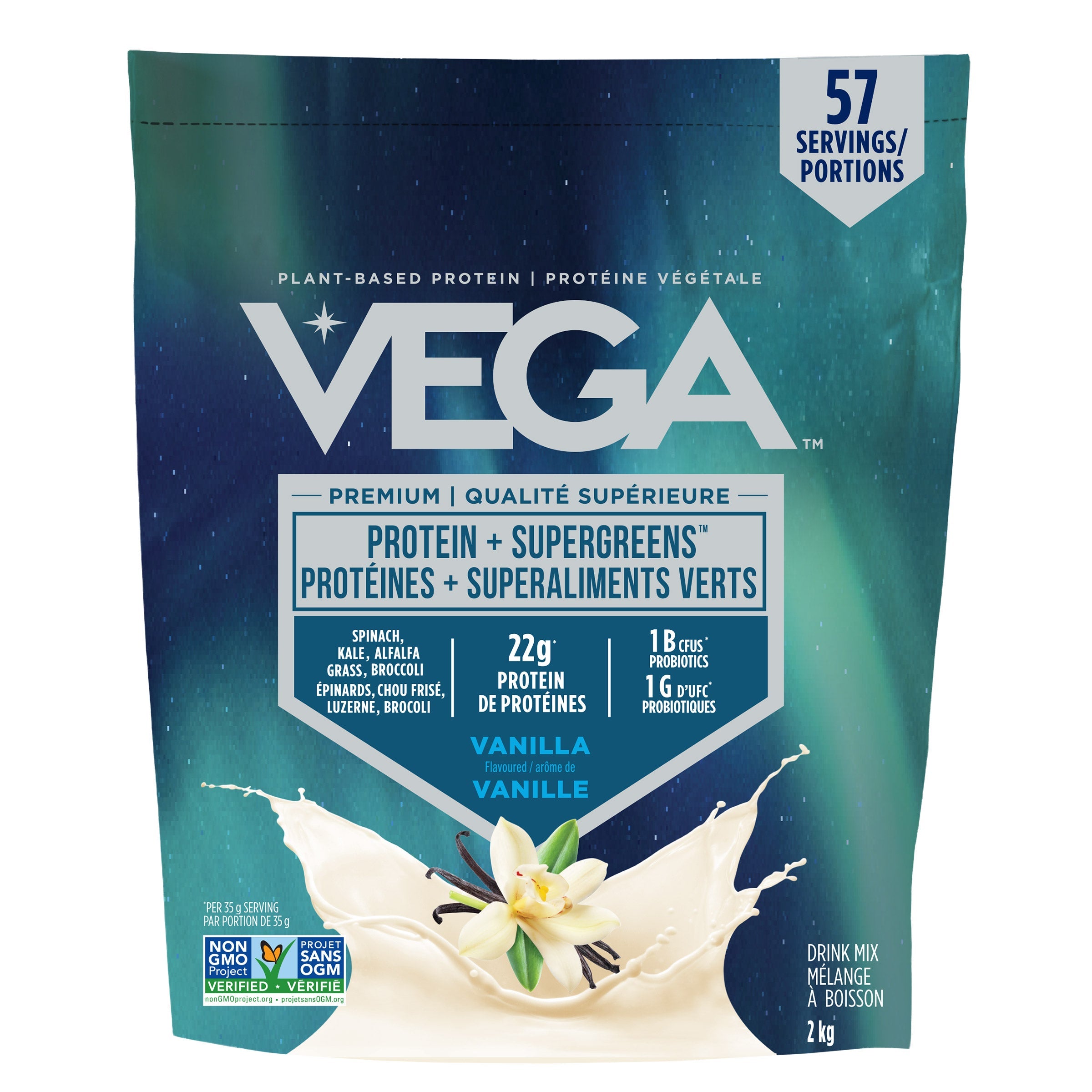 Vega Protein + Supergreens 植物蛋白蔬果粉 雲呢拿味 (2kg) 產品圖片 1