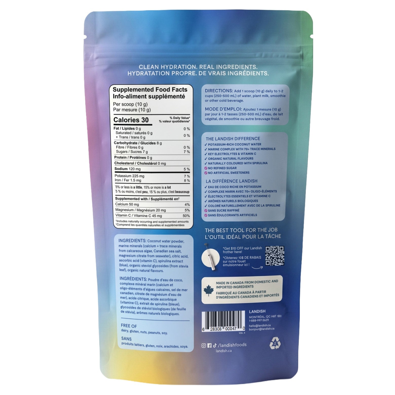 Landish Aqua Electrolytes 電解質補水粉 (300g x 2包) 產品圖片 2