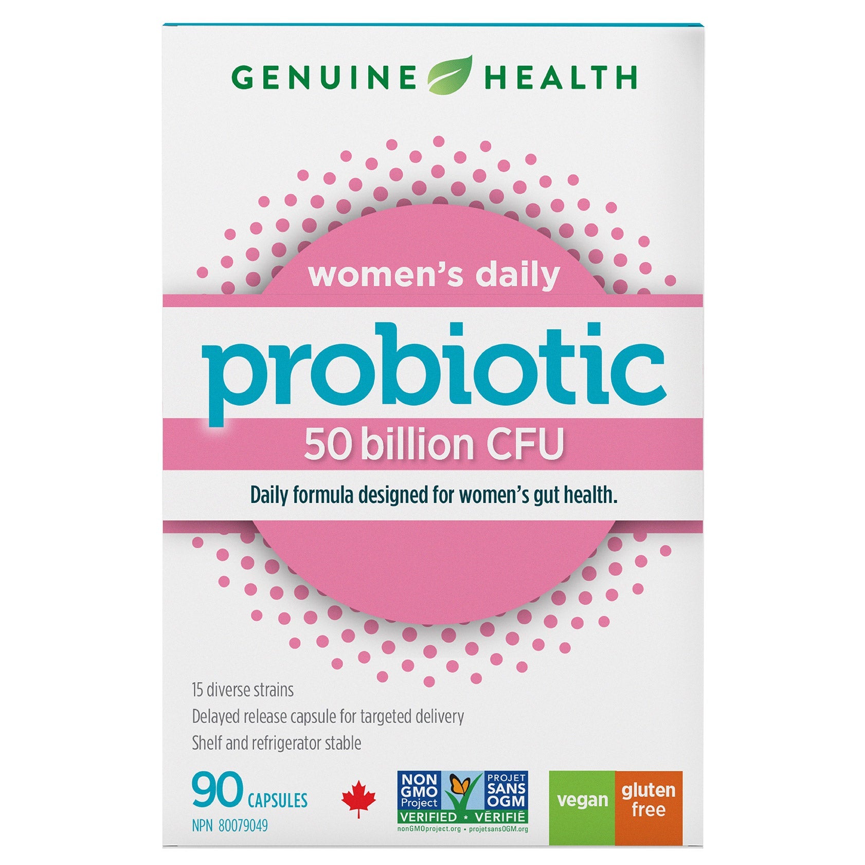 Genuine Health 女士Advanced Gut Health 500億益生菌 (90粒) 產品圖片 1