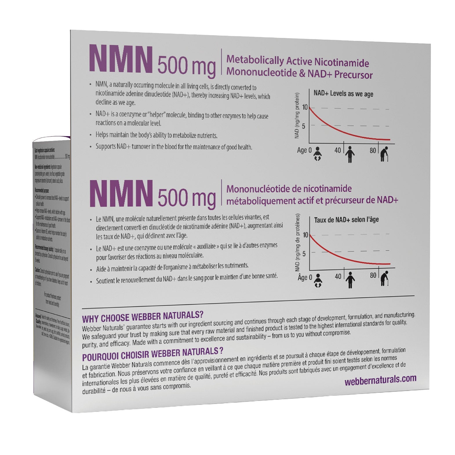 Webber Naturals NMN 500mg 素食膠囊 (90粒) 產品圖片 2