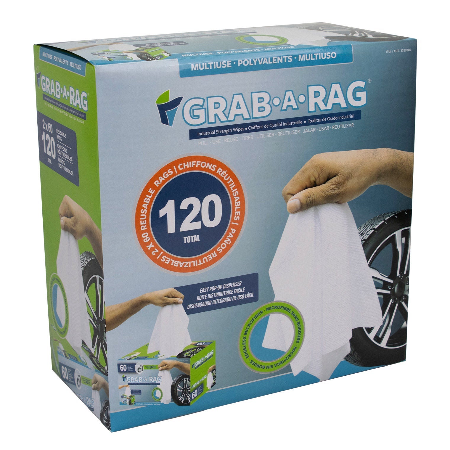 Grab A Rag 可重用超細纖維清潔布 (120-count) 產品圖片1