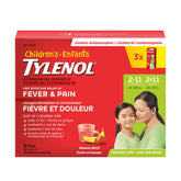 Children's Tylenol 兒童撲熱息痛止痛退燒液 香蕉莓味 (100mL x 3樽) 產品圖片 1