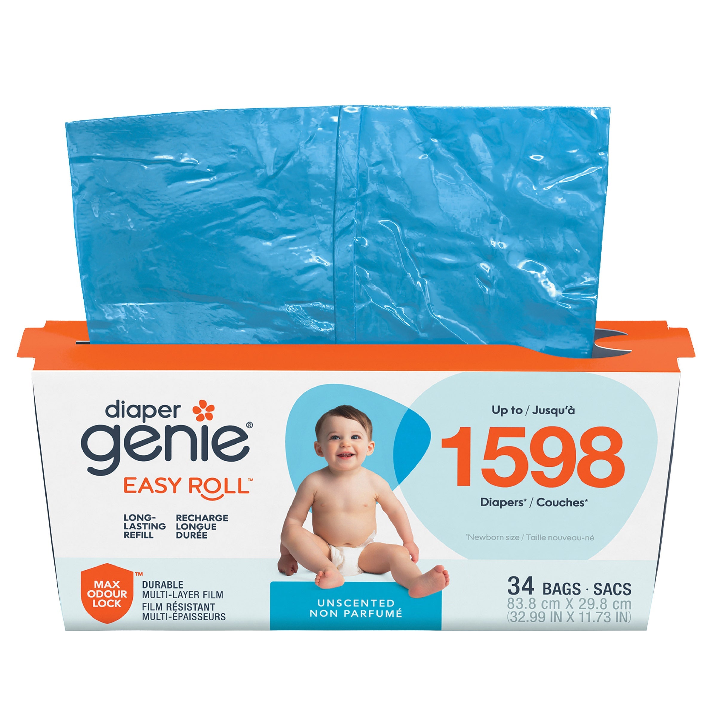 Diaper Genie Easy Roll 嬰兒尿片處理袋補充裝 (34袋) 產品圖片 1
