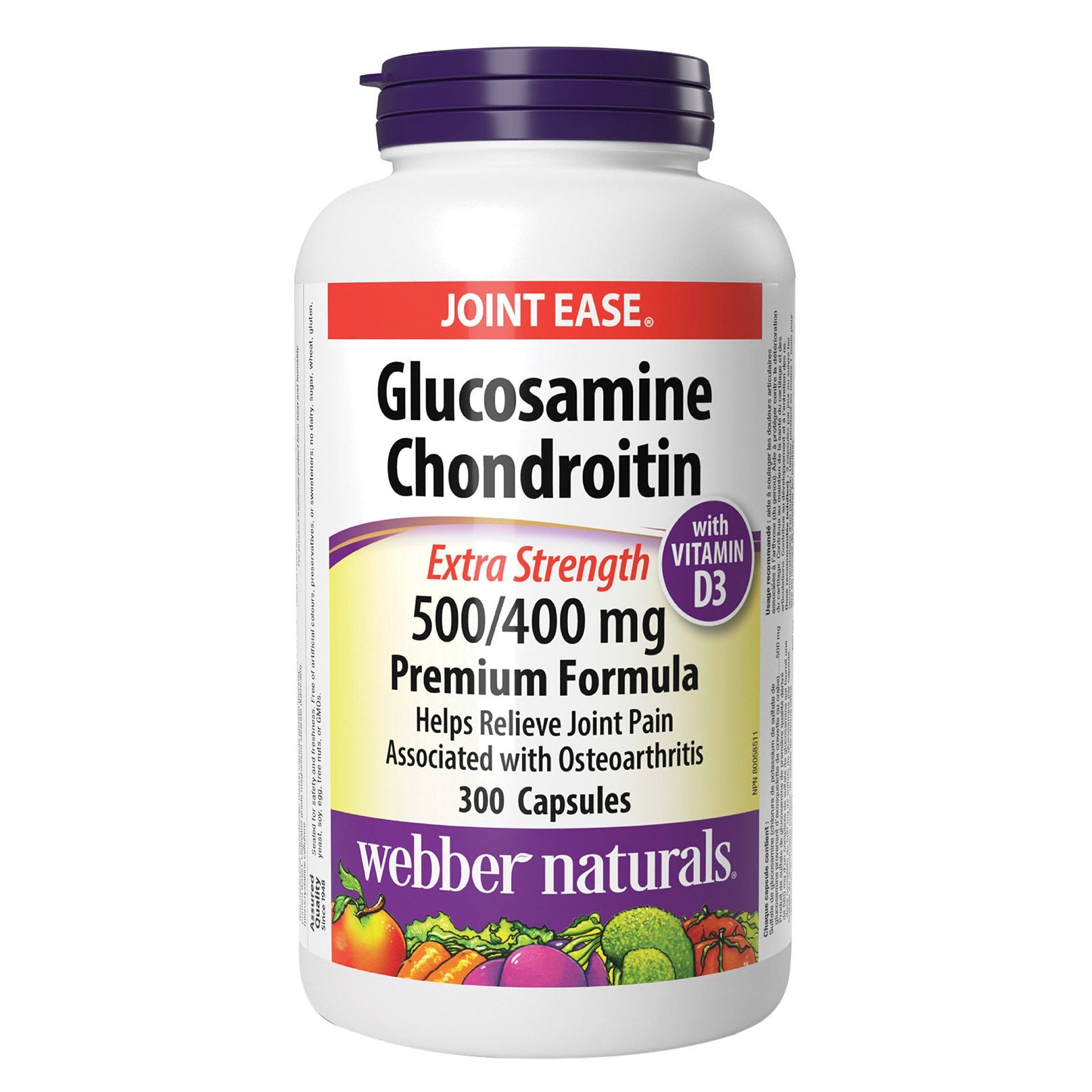 Webber Naturals 特強葡萄糖胺 + 軟骨素膠囊 (300粒) 產品圖片 1