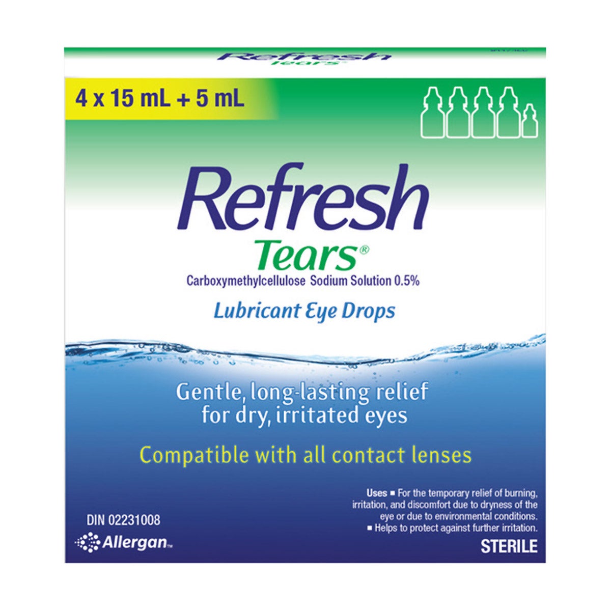 Refresh Tears 乾眼潤滑滴眼液 (15mL x 4樽 + 5mL) 產品圖片 1