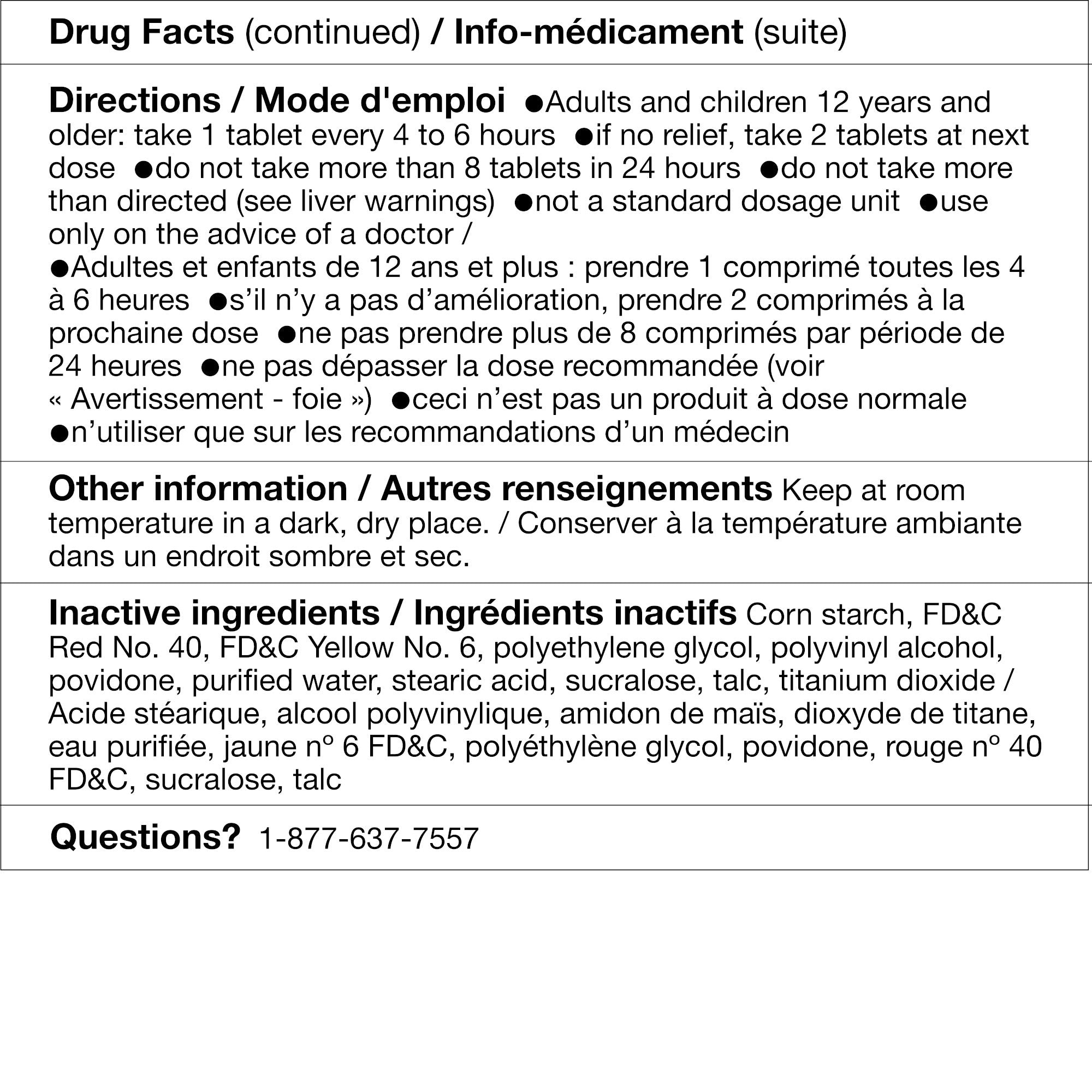 Kirkland Signature 特強撲熱息痛 500mg 止痛退燒片 (400片) 產品圖片 3
