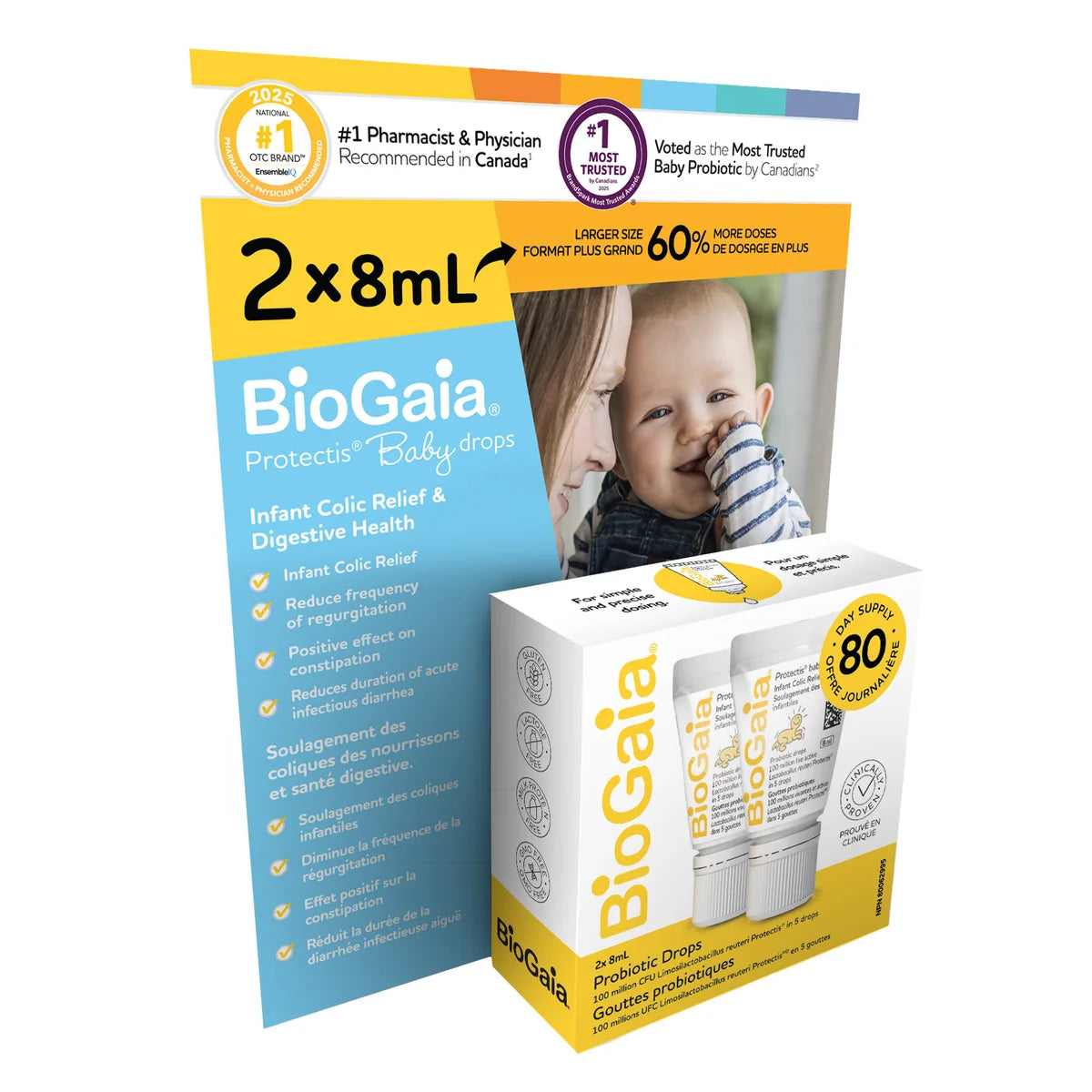 BioGaia ProTectis 嬰兒益生菌滴劑 (改善腸絞痛/吐奶) 16ml (8ml x 2支) - canadahk