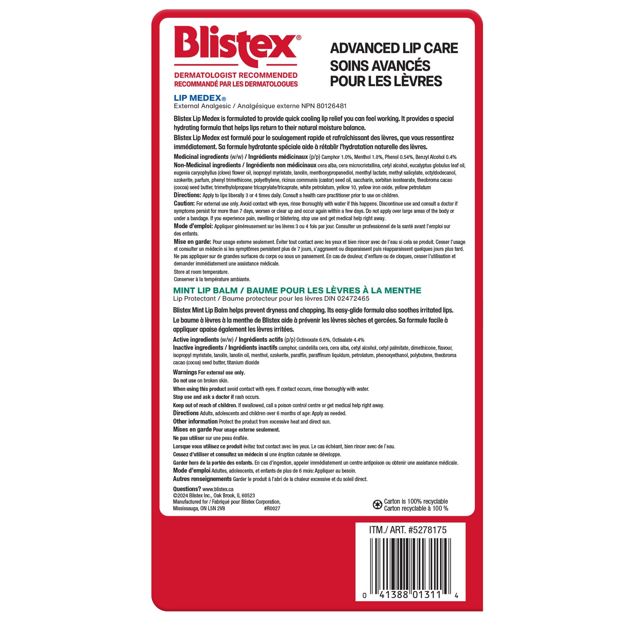 Blistex Advanced Lip Care 多效潤唇護理組合 (9支裝) 產品圖片 2