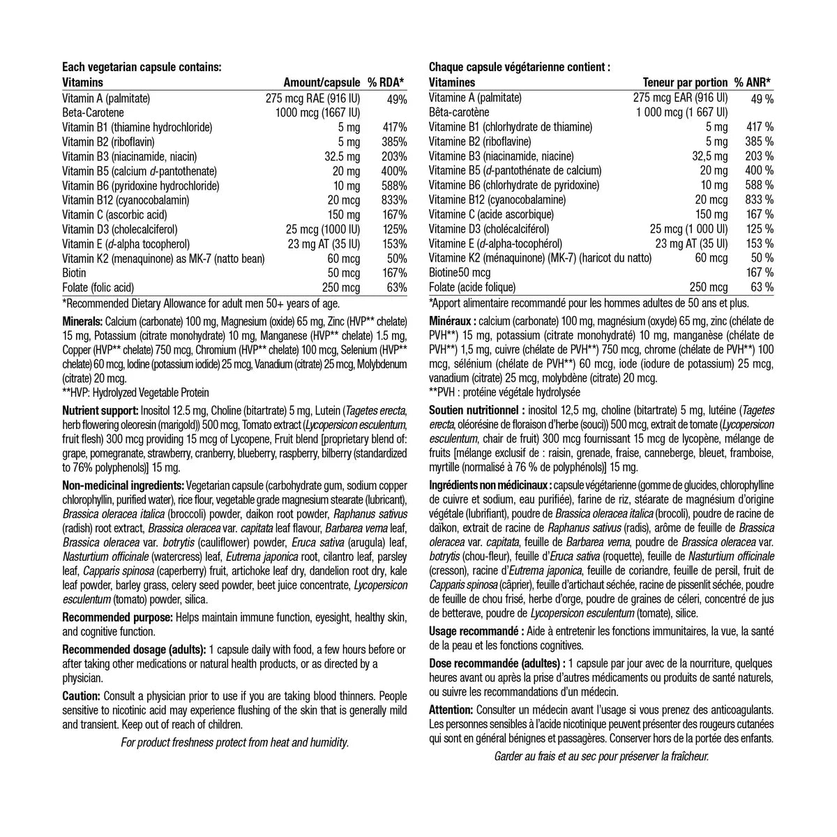 Webber Naturals 男士 50+ 全效綜合維他命 (Most Complete) 180粒 (90粒 x 2樽) - canadahk