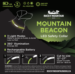 Rocky Mountain Dog Mountain Beacon｜LED Dog Safety Collar 狗狗用品 主產品圖