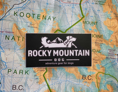 Rocky Mountain Dog RMD Rectangle Black 貼紙 主產品圖