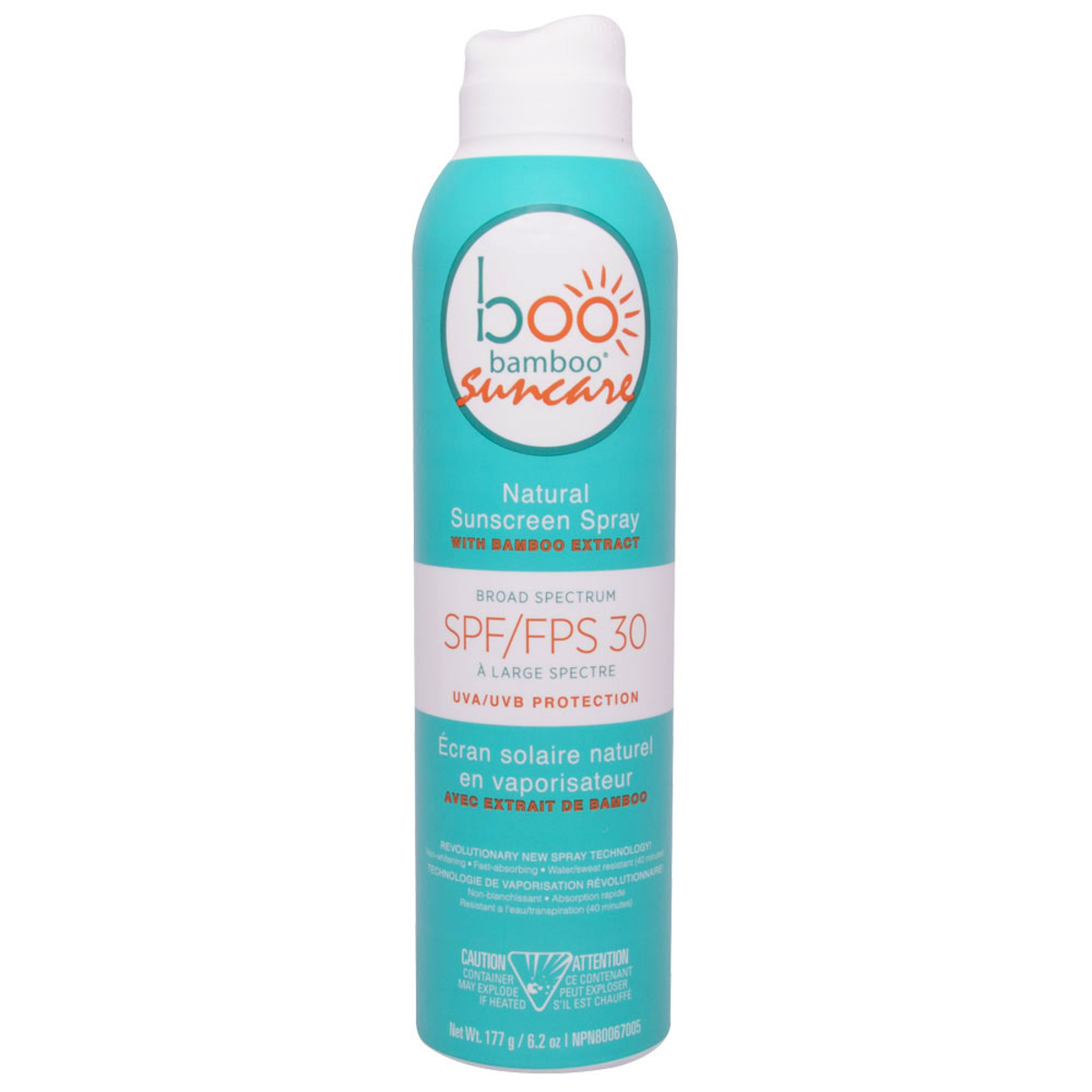 Hush Brands Boo 竹纖維 SPF 30 天然 礦物 防曬噴霧 177g 主產品圖