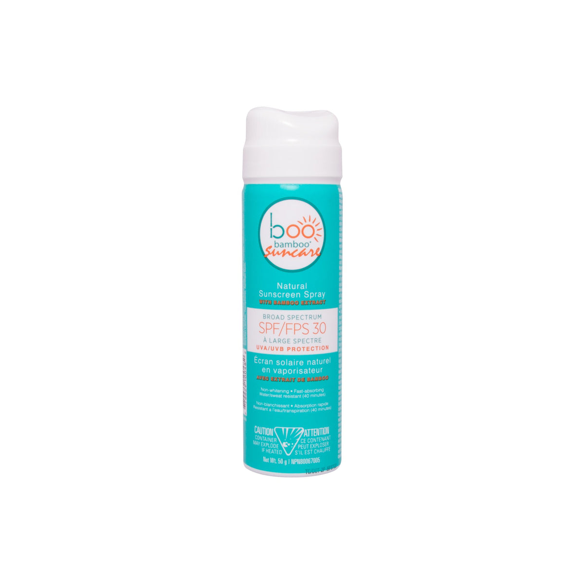 Hush Brands Boo 竹纖維 SPF 30 天然 礦物 防曬噴霧 50g Mini 主產品圖