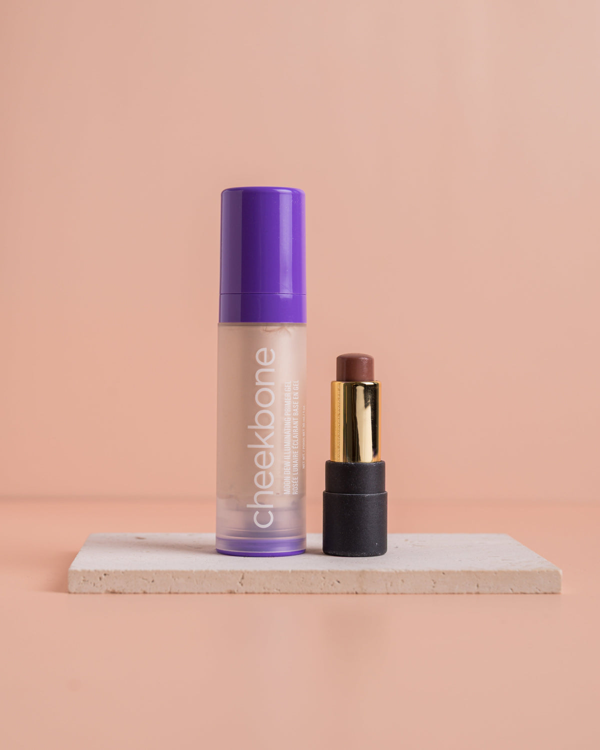 Cheekbone Beauty Illuminating Primer Gel & Hydrating 潤唇膏 Set｜Dewy 兩件套裝 in Moon Dew 主產品圖