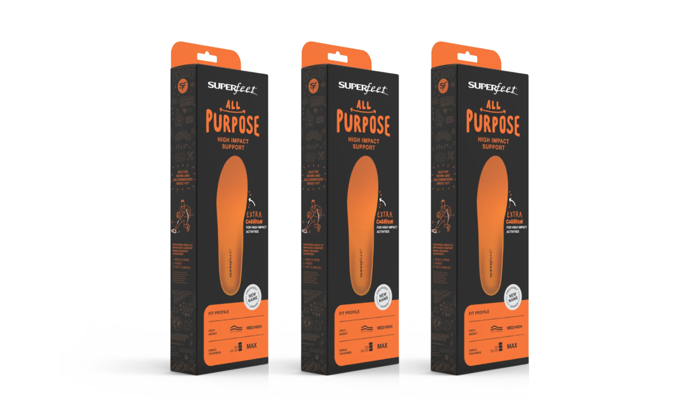 Superfeet All-Purpose High Impact Support 3-Pack 鞋墊 產品圖片 1