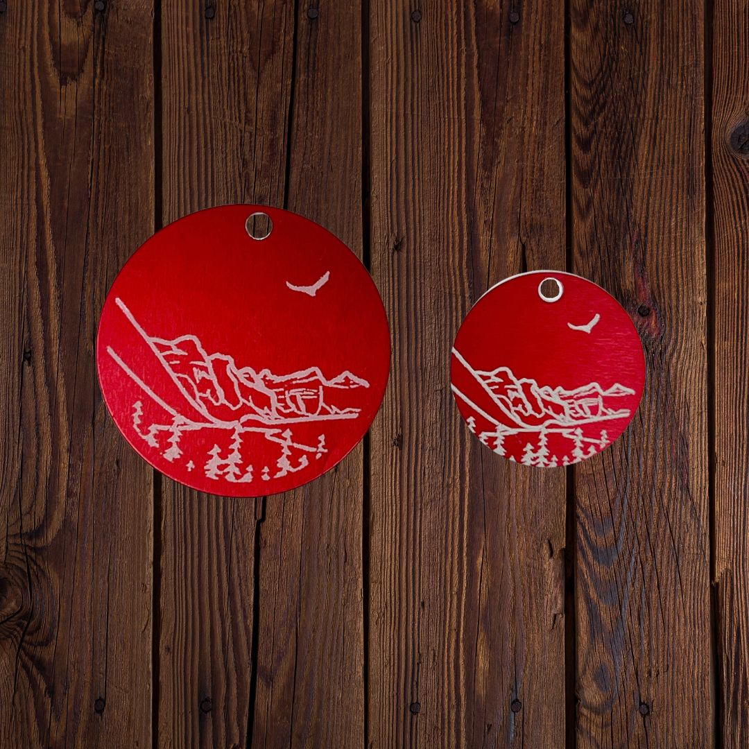 Rocky Mountain Dog Personalized Aluminum Dog 寵物名牌 1" 主產品圖