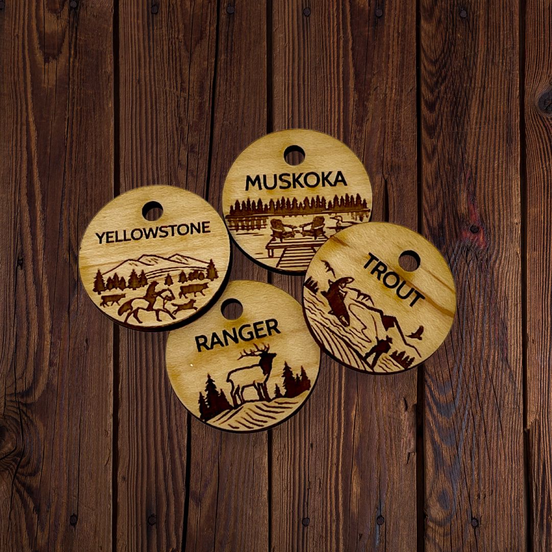 Rocky Mountain Dog Personalized Wooden Dog 寵物名牌 主產品圖